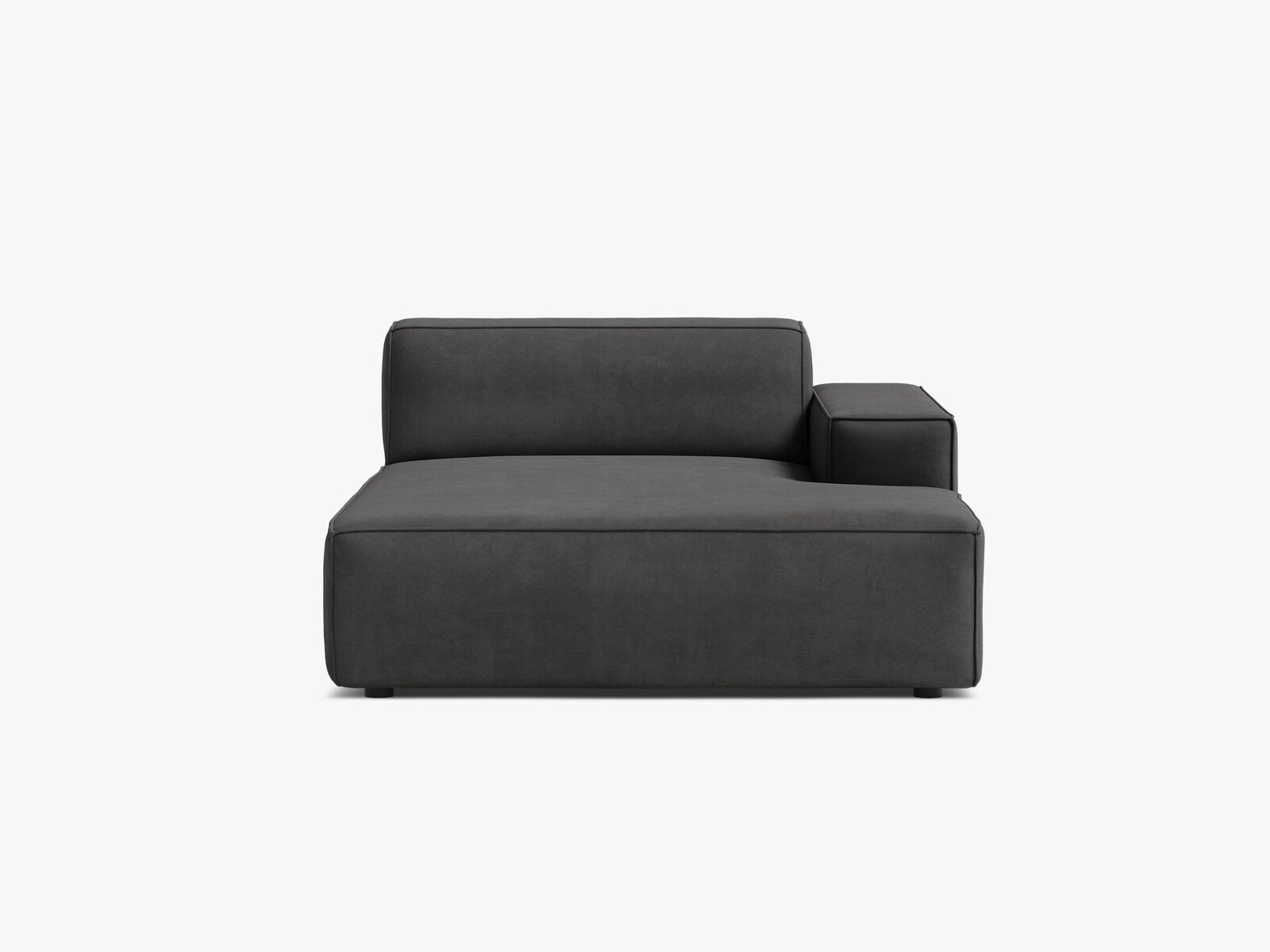 Micadoni Jodie Chaiselongue Rechts Samt Bluvel Grau