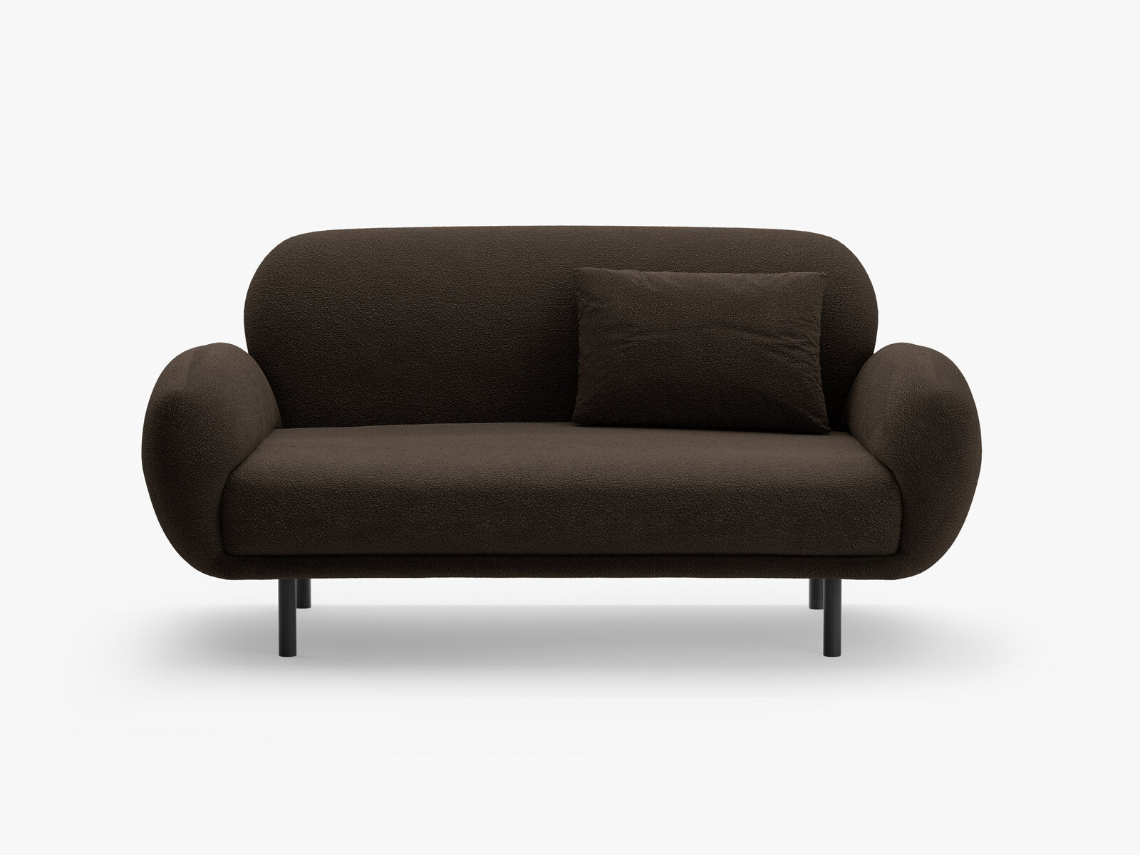 Micadoni Sofa Poppy 2-Sitzer Boucle Baloo Braun