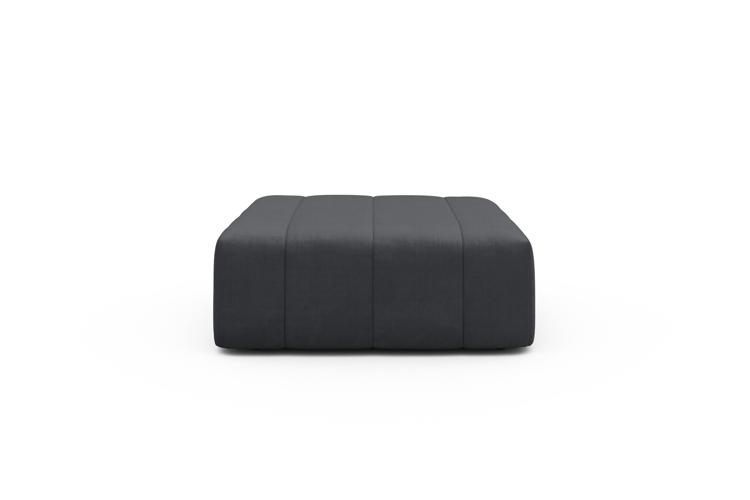 Sitzhocker Hugo Ottomane Cordufine-Slate-Grey