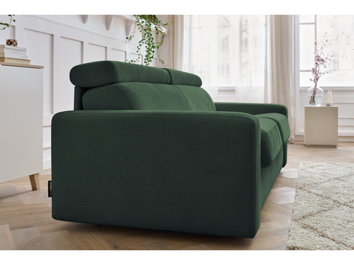 Bobochic Monaco Schlafsofa 3-Sitzer Stoff Grün, Liegefläche 160 × 190 cm