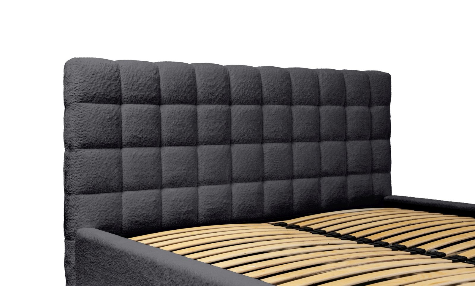 Polsterbett Tano Boucle 180x200 mit Holzrahmen Euphoria 21 Black