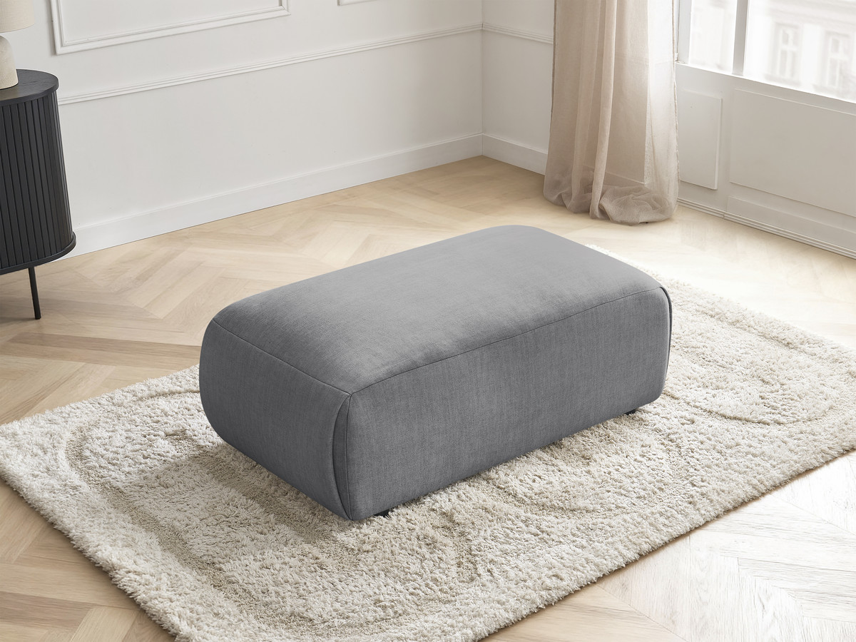 Bobochic Jana Pouf 63 × 114 cm Samt Dunkelgrau