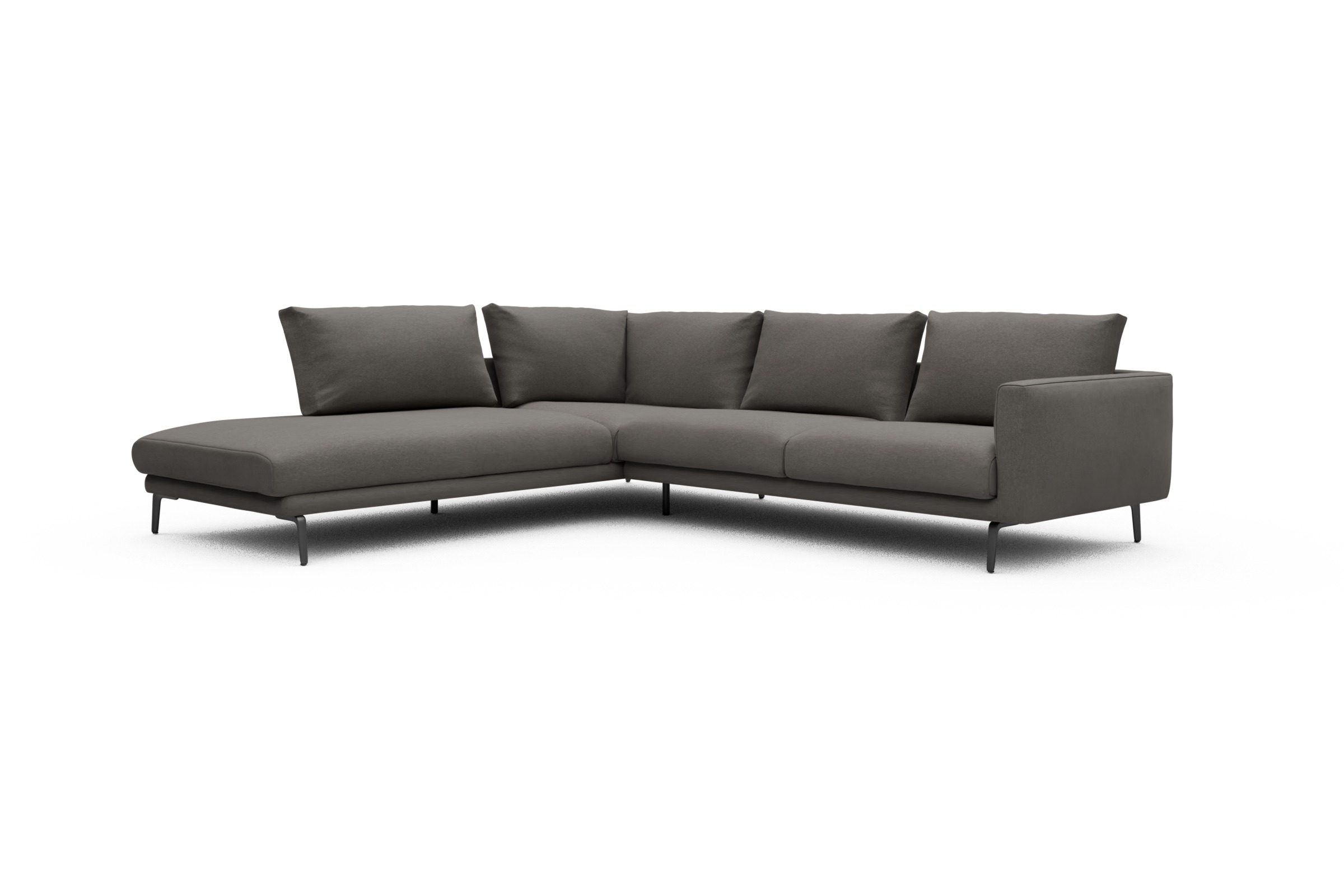 Ecksofa Karl Relax-Ecke links mit 2,5-Sitzer Satya-Taupe
