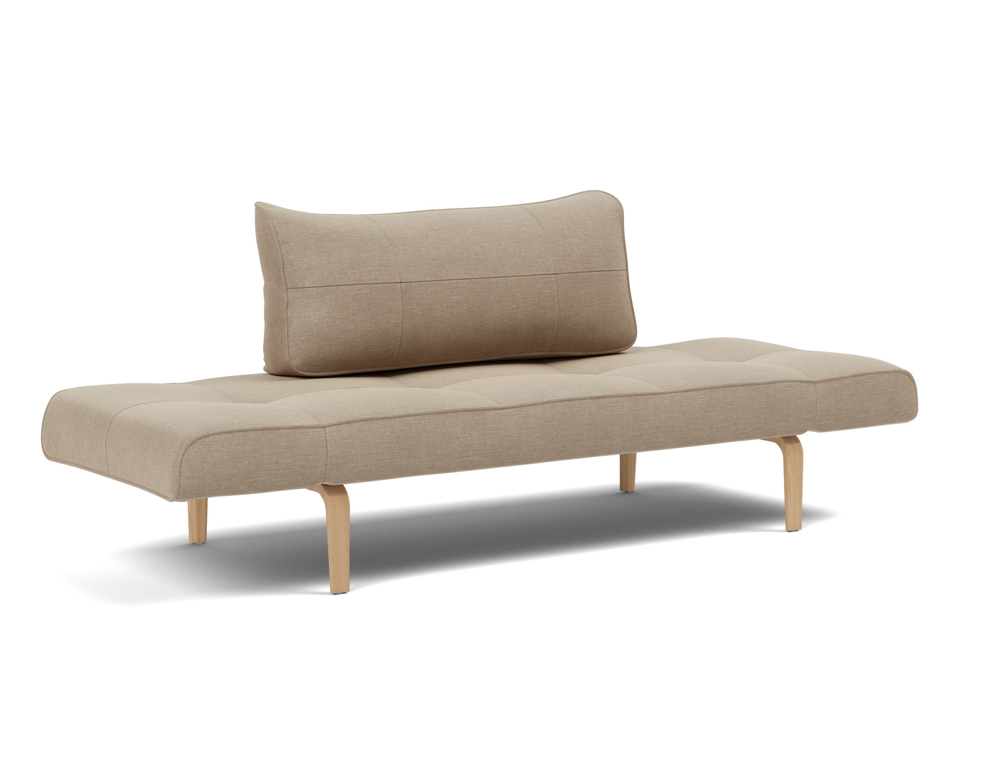 Tagesbett Zeal Flachgewebe Phobos 587-Mocha Beine Bow Eiche