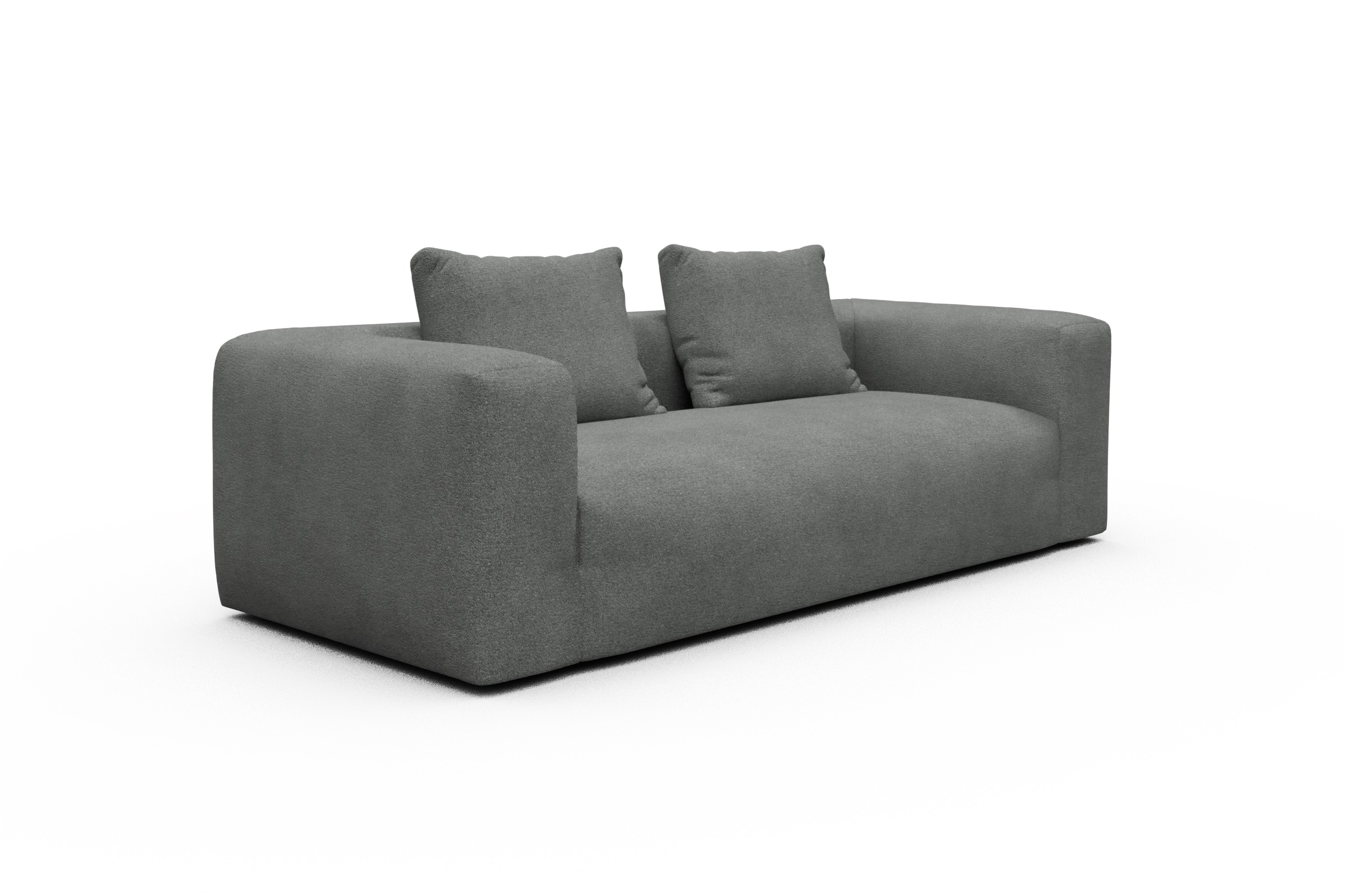 Sofa Fred 3-Sitzer Boucle-Ash-Grey