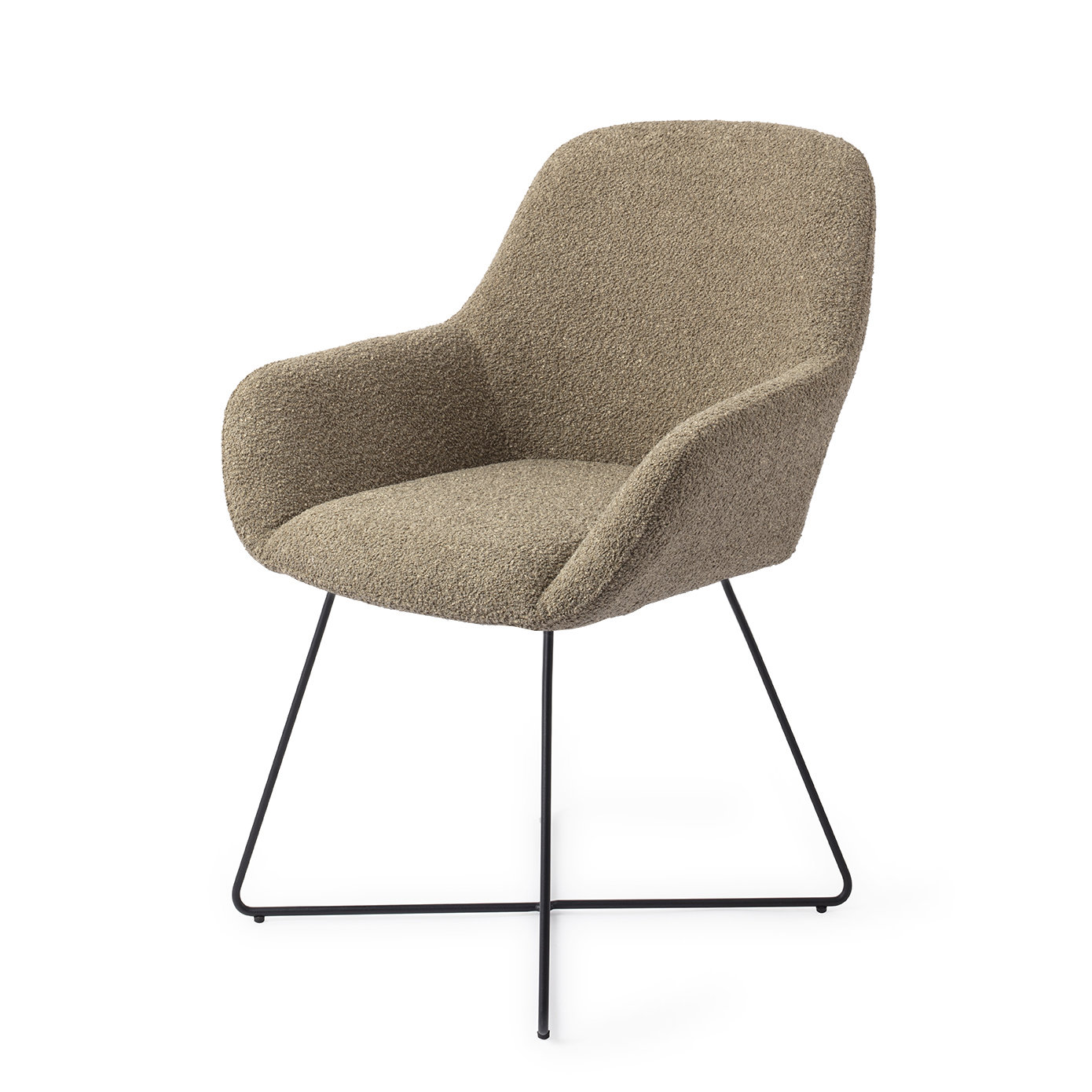 Jesper Home Esszimmerstuhl Kushi Moss Meadow Cross Schwarz