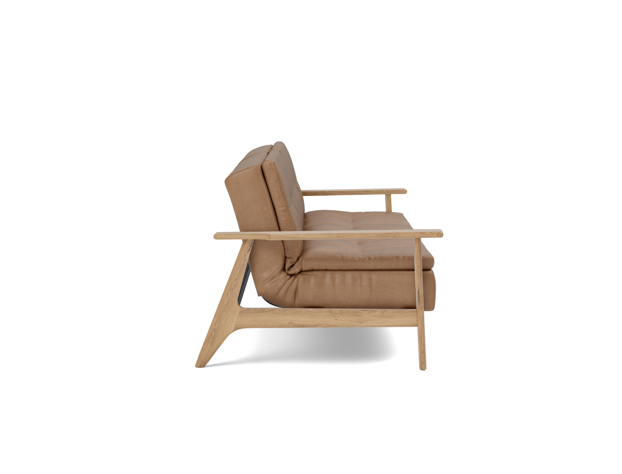 Schlafsofa Dublexo Frej Lederoptik Faunal 551-Brown