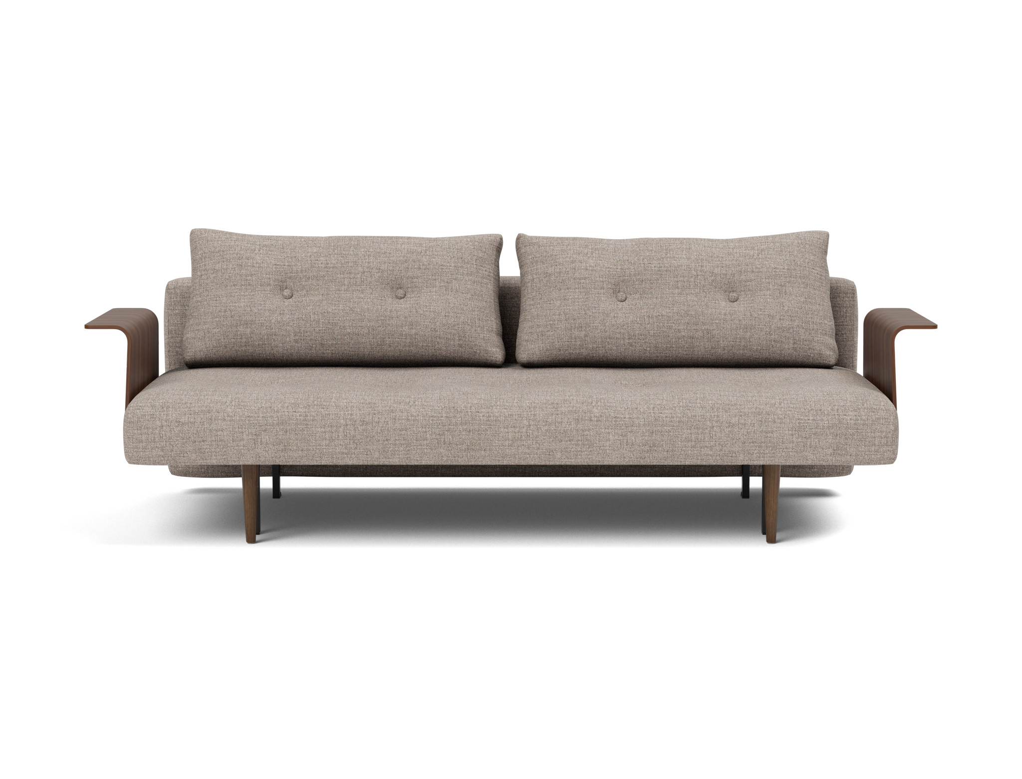 Schlafsofa Recast mit Armlehnen Chenille Yuveno 472-Warm-Grey