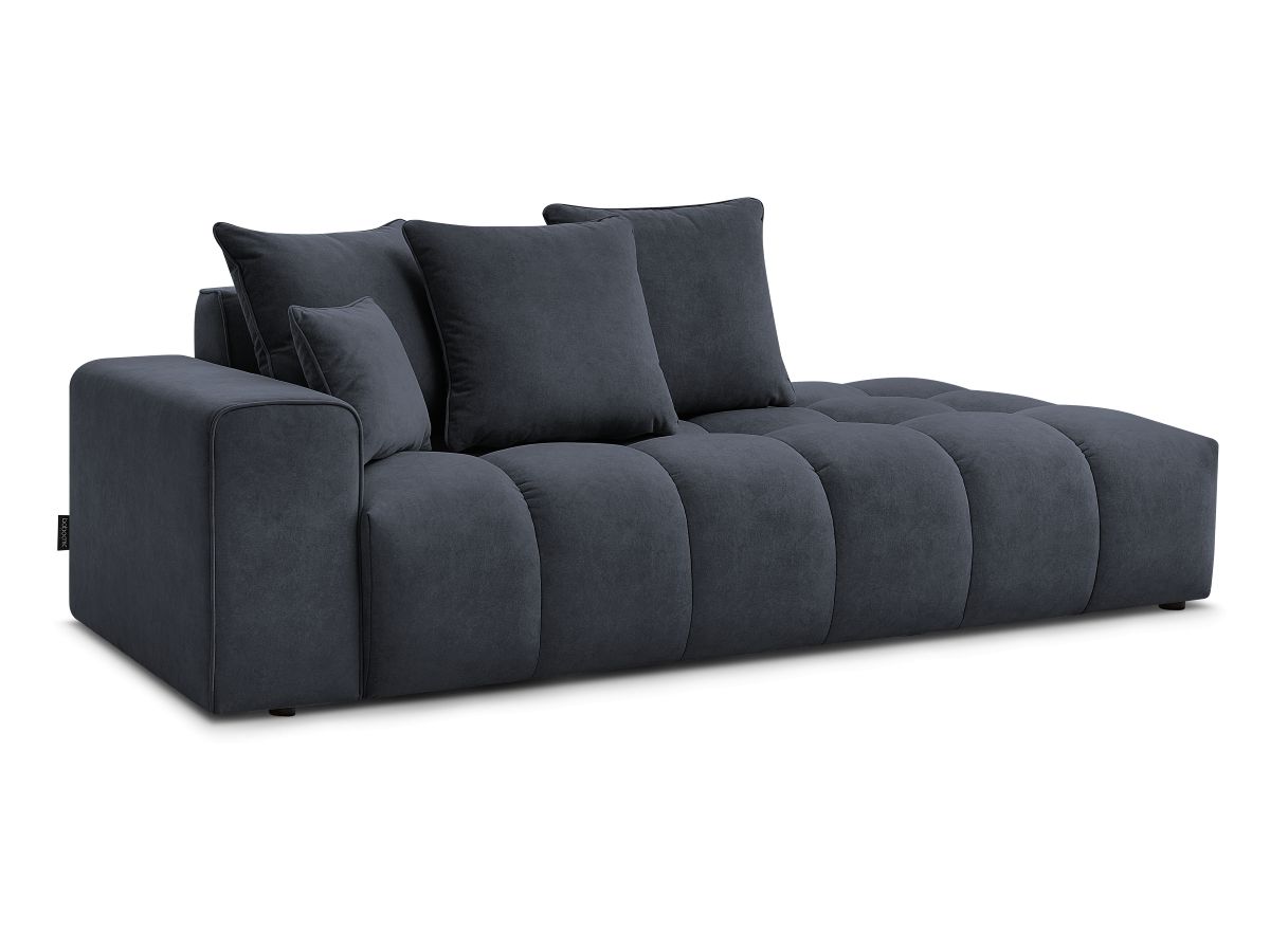 Bobochic Mont-blanc Sofa 4-Sitzer Samt Dunkelblau Armlehne links