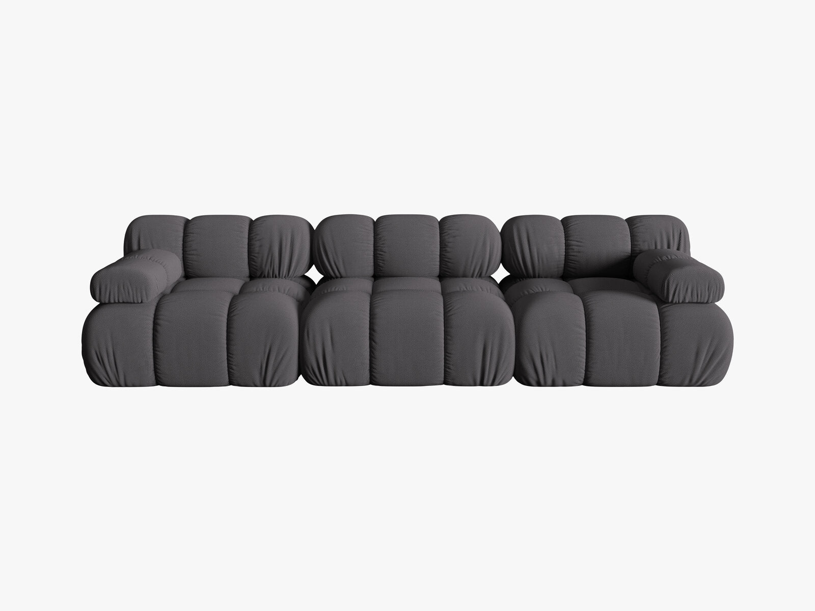 Micadoni Modulares Sofa Bellis 3-Sitzer 3D-Stoff Sonic Espresso