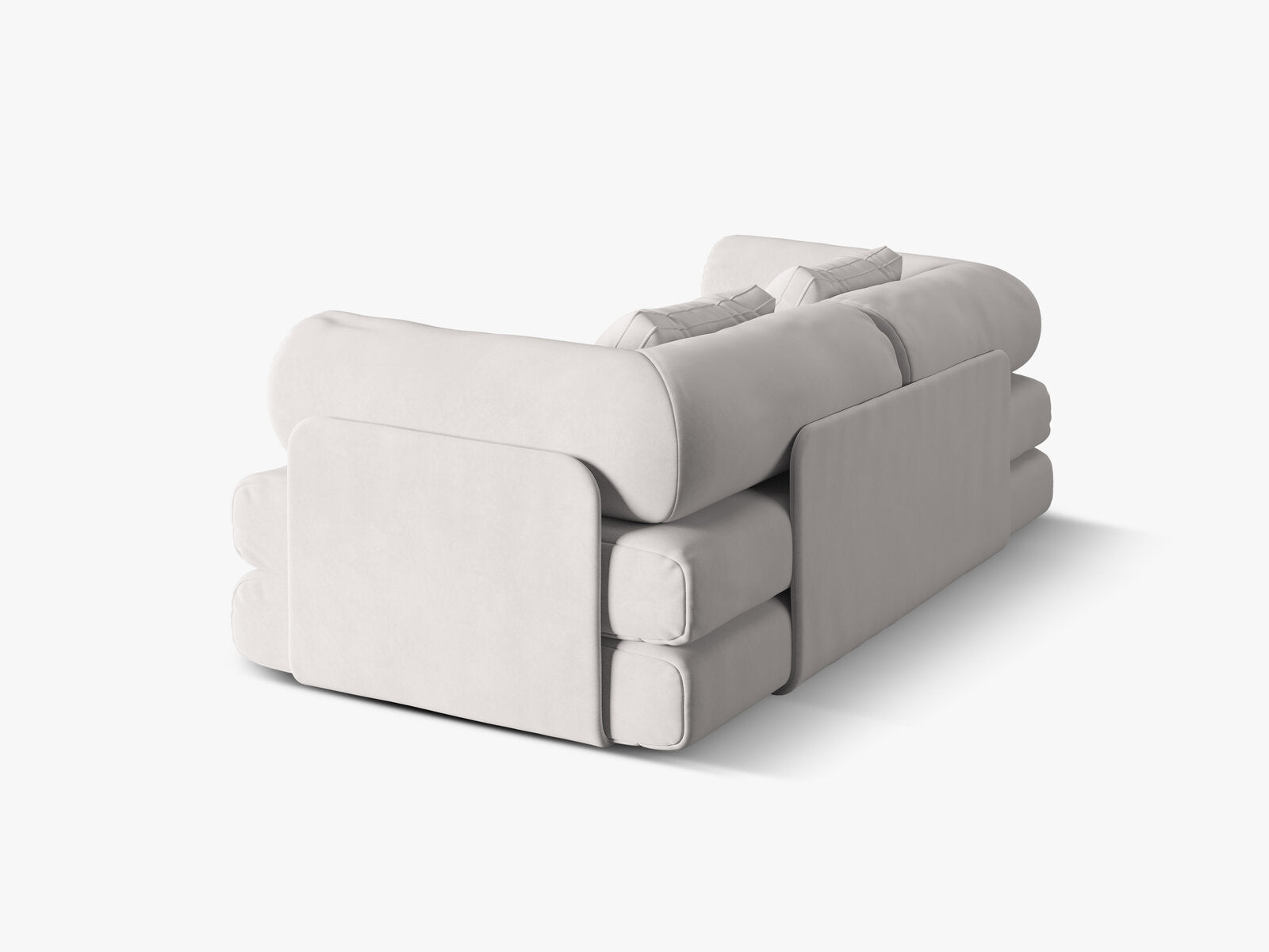 Micadoni Sofa Dreamy 3-Sitzer mit Schlaffunktion Samt Salvador Hellgrau