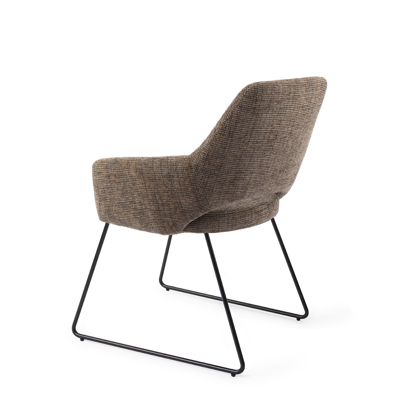 Jesper Home Esszimmerstuhl Yanai Checked Chestnut Slide Schwarz