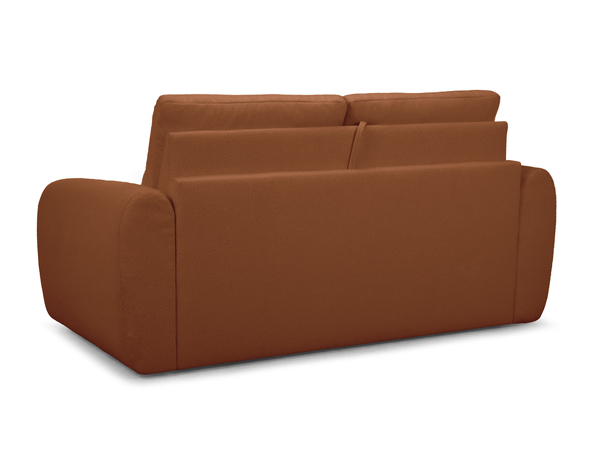Bobochic Minorque Schlafsofa 2,5-Sitzer Chenille Orange, Liegefläche 140 × 200 cm