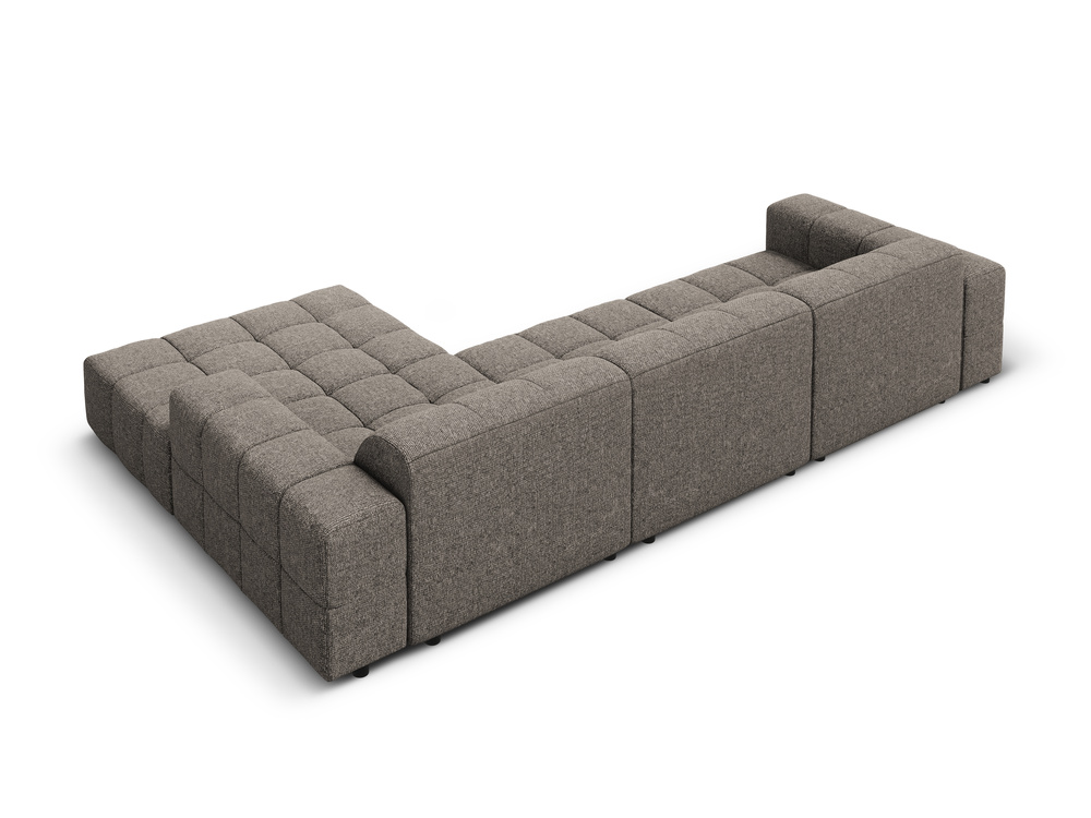 Cosmopolitan Design Ecksofa Chicago 4-Sitzer Chenille Haga Grau Rechts