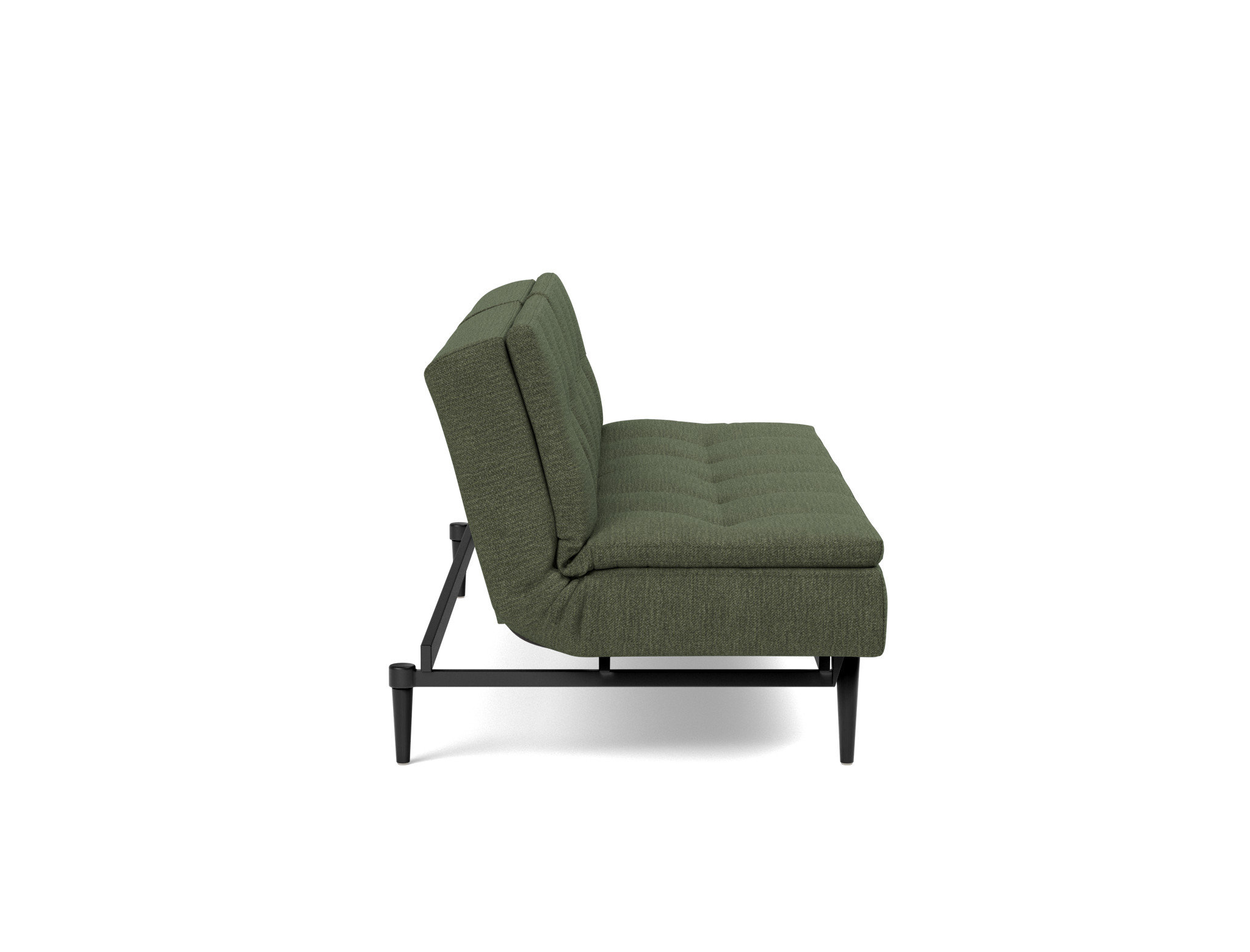 Schlafsofa Dublexo Strukturierter Stoff Taura 353-Forest Beine Styletto Eiche schwarz