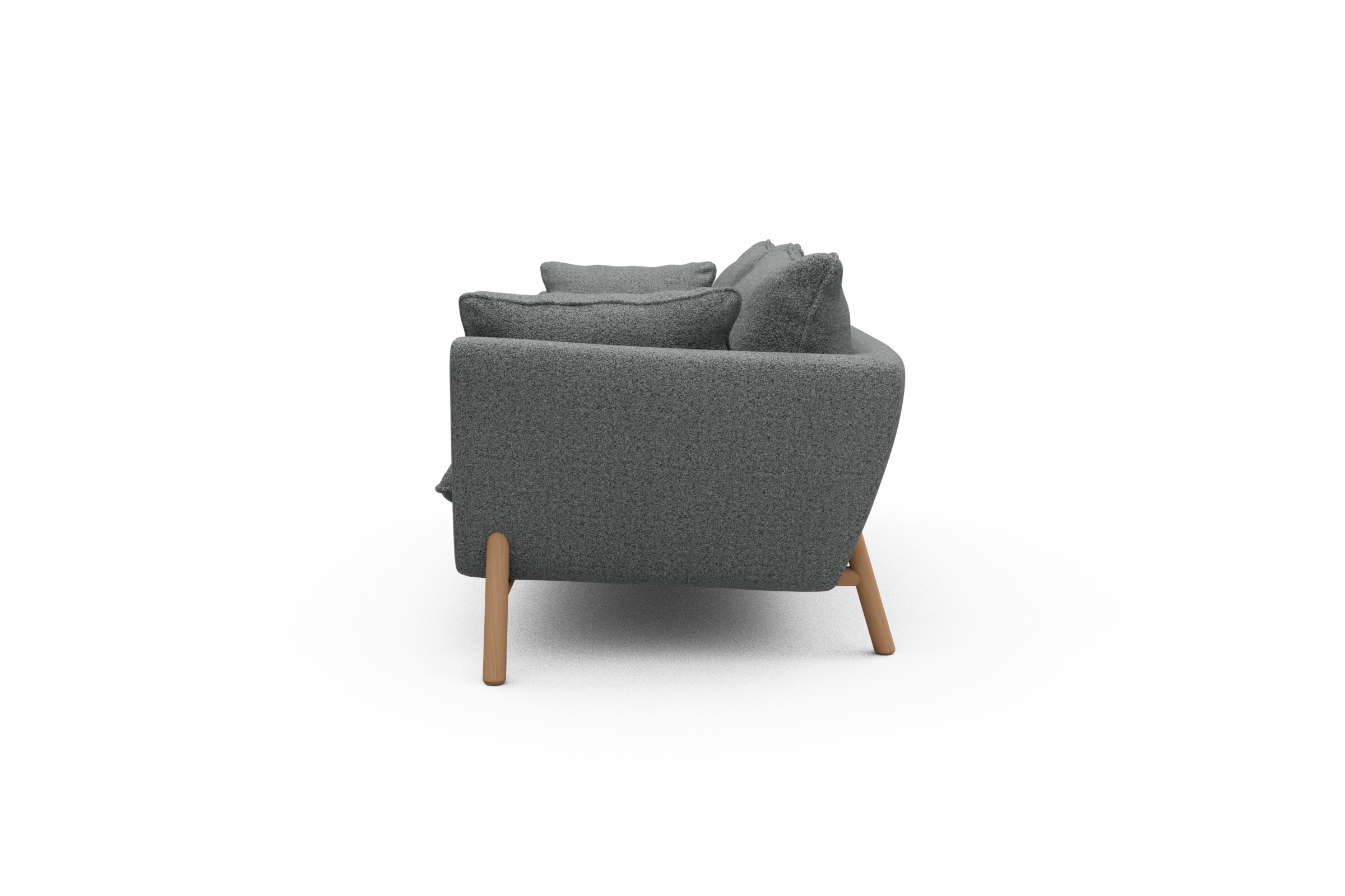 Sofa Emil PREMIUM 3-Sitzer Beinfarbe Eiche Natur Aivi-Gravet-Grey