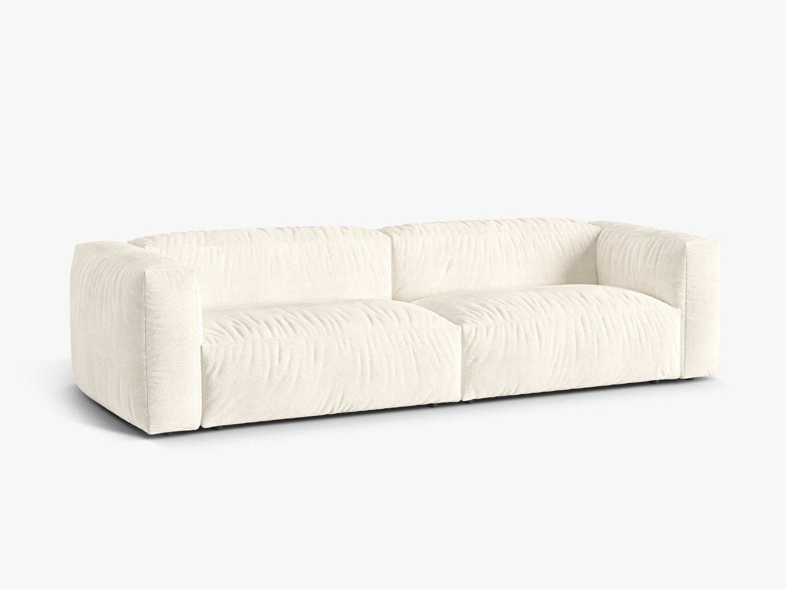 Micadoni Sofa Martina 4-Sitzer Boucle Monet Elfenbein