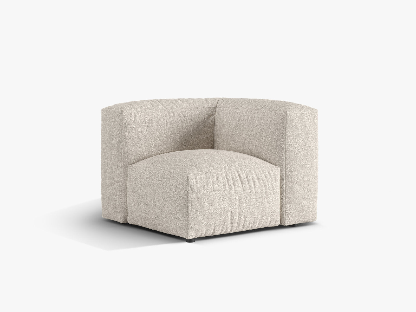 Micadoni Eckmodul Martina 1-Sitzer Klein Boucle Monet Beige