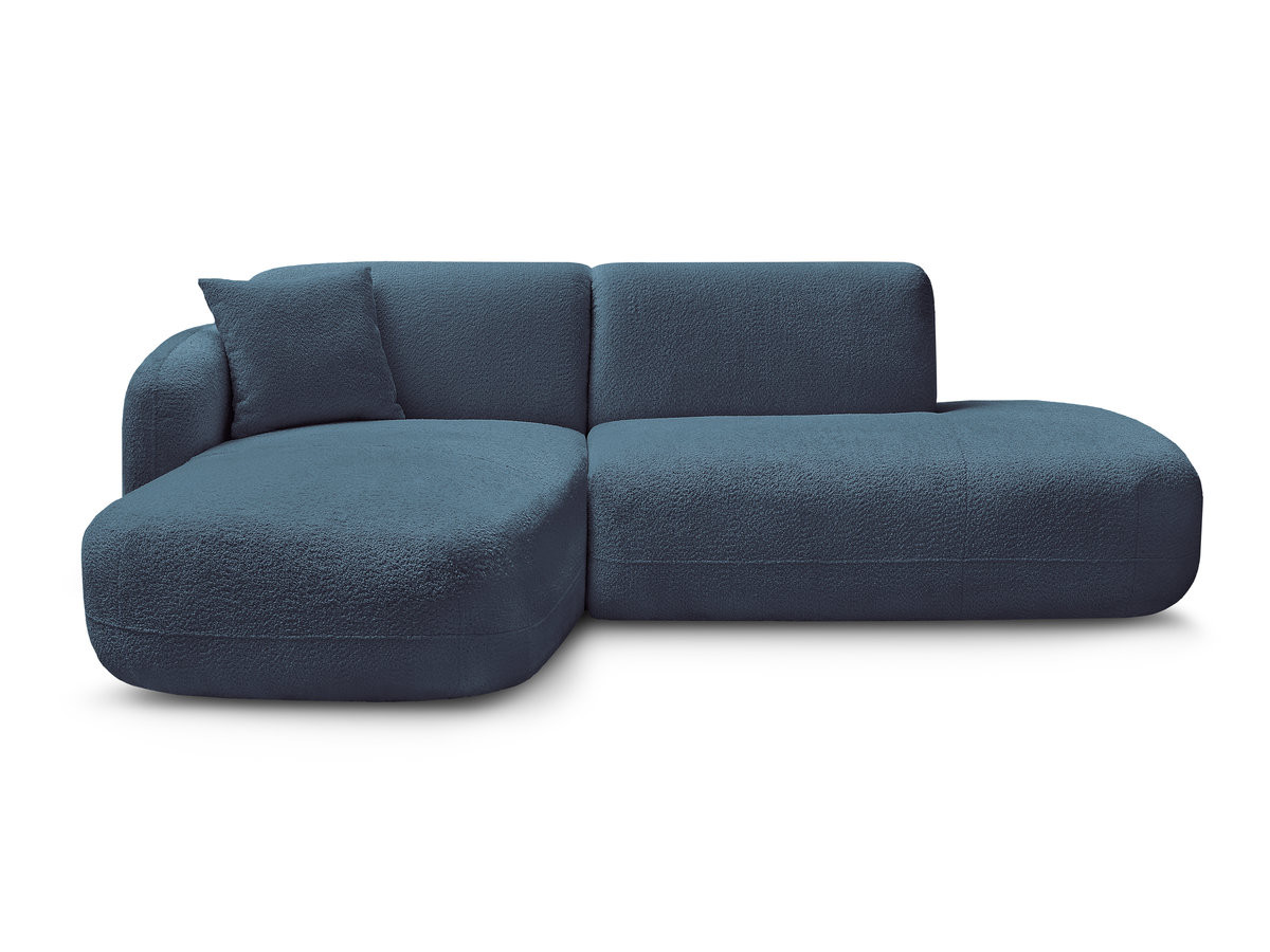 Bobochic Anda Ecksofa 241 × 163 cm Chenille Hellblau Ecke links
