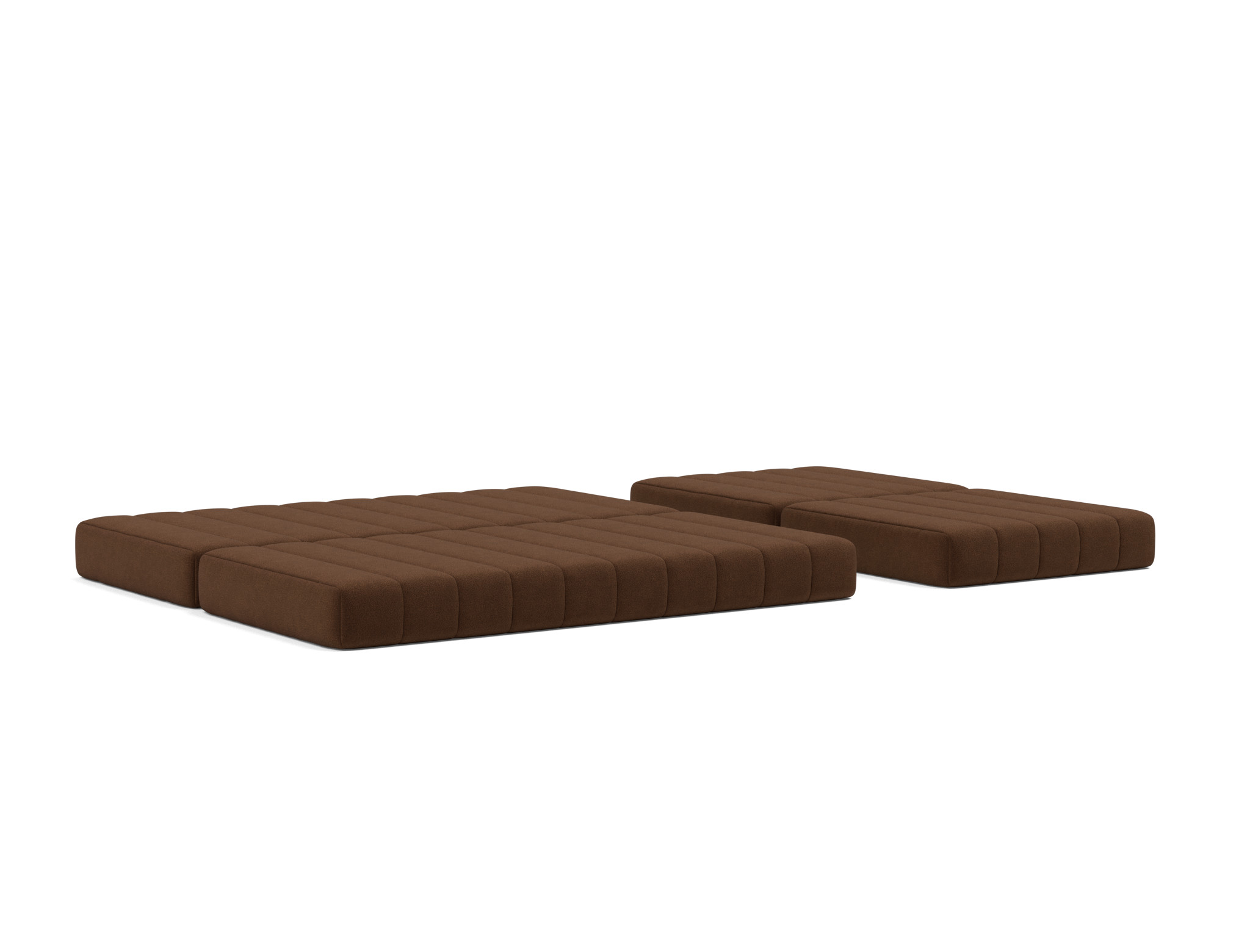 Schlafsofa CozyPad Grand mit Armlehnen Strukturierter Stoff Taura 359-Cappuccino