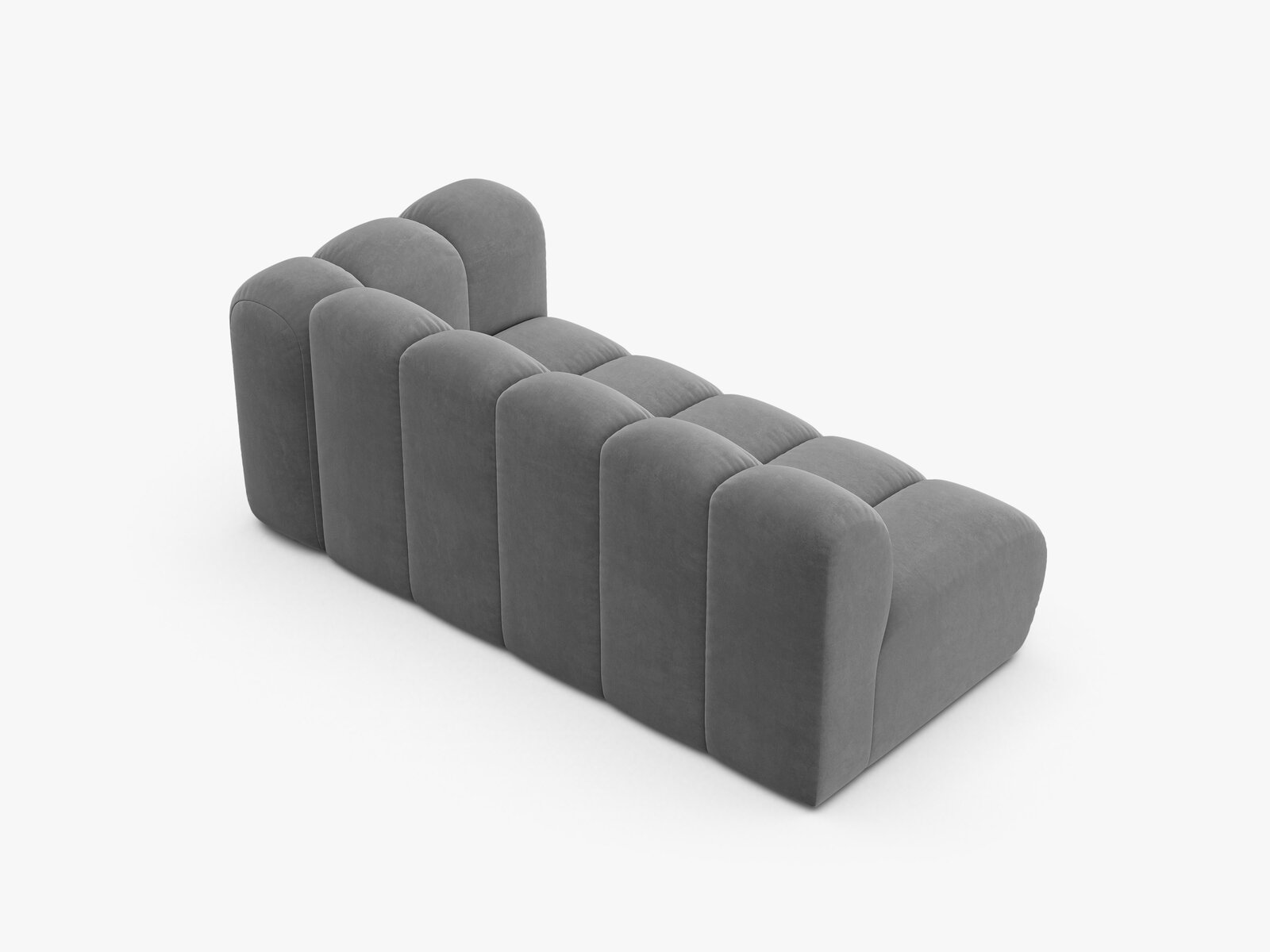 Micadoni Modul Lupine 3-Sitzer Samt Venus Hellgrau Rechts