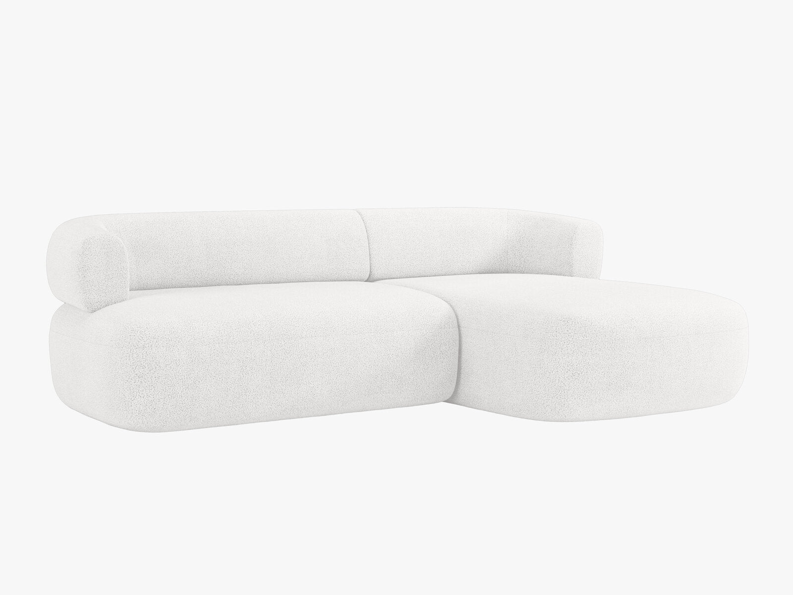 Micadoni 5-Sitzer Ecksofa Jenny Rechts Boucle Now or Never Elfenbein
