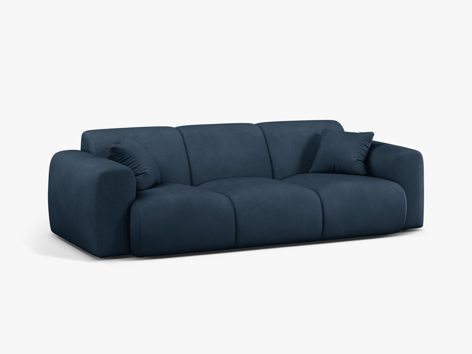 Micadoni Sofa Molino 3-Sitzer Strukturierter Stoff Rebel Königsblau