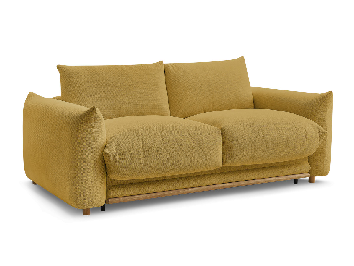 Bobochic Ernest Schlafsofa 3-Sitzer, Liegefläche 190 × 140 / 160 cm Stoff Gelb, Liegefläche 160 × 190 cm