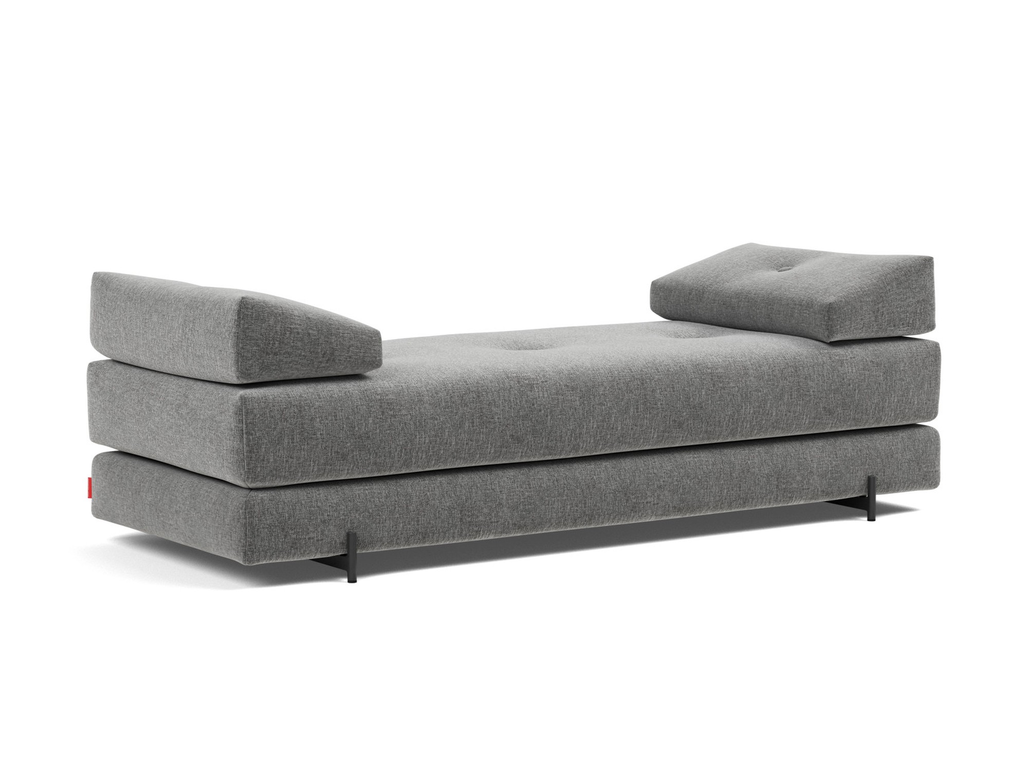 Tagesbett Sigmund Strukturierter Stoff Twist 563-Charcoal Beine Indu schwarz