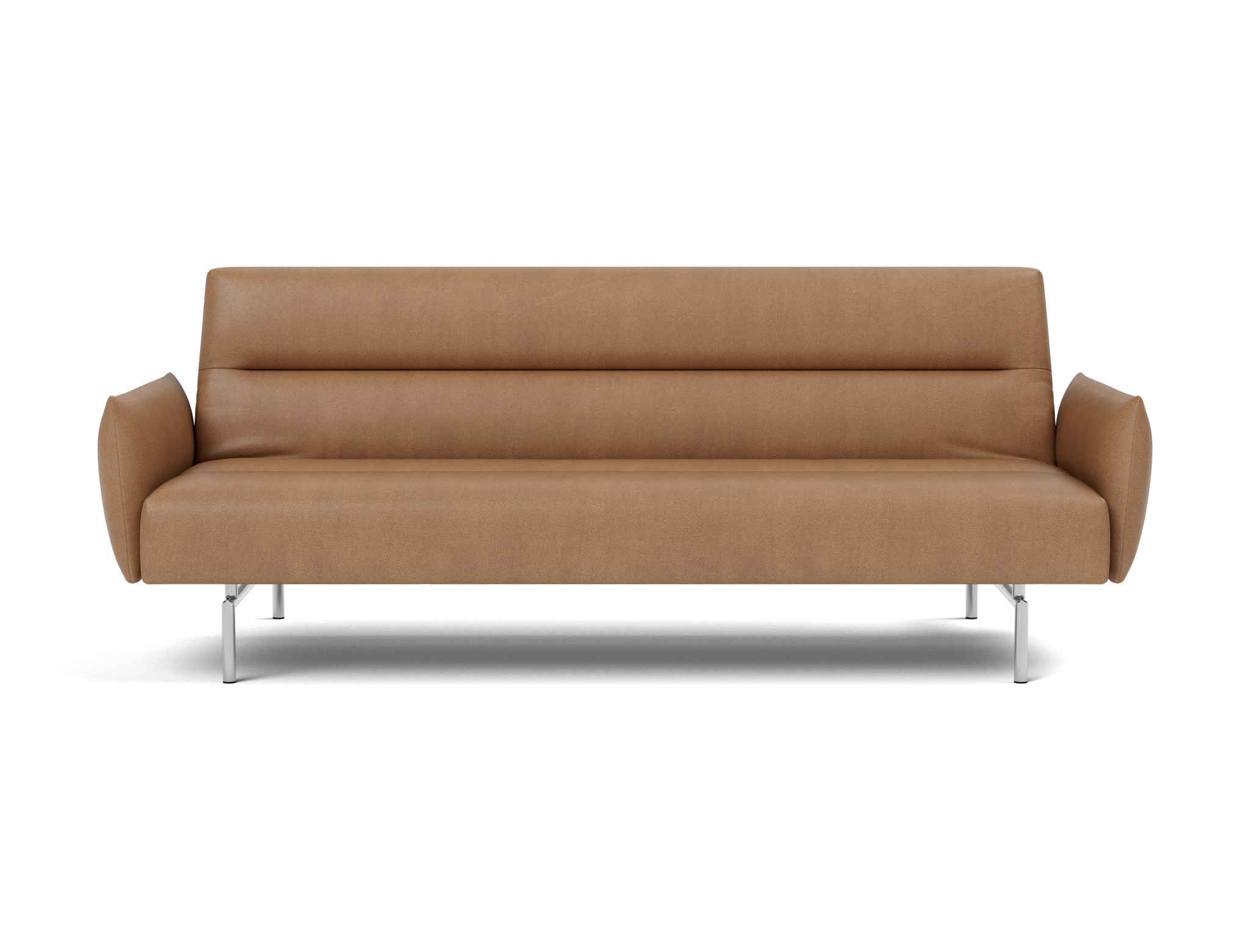 Schlafsofa Jillis mit Armlehnen Lederoptik Faunal 551-Brown