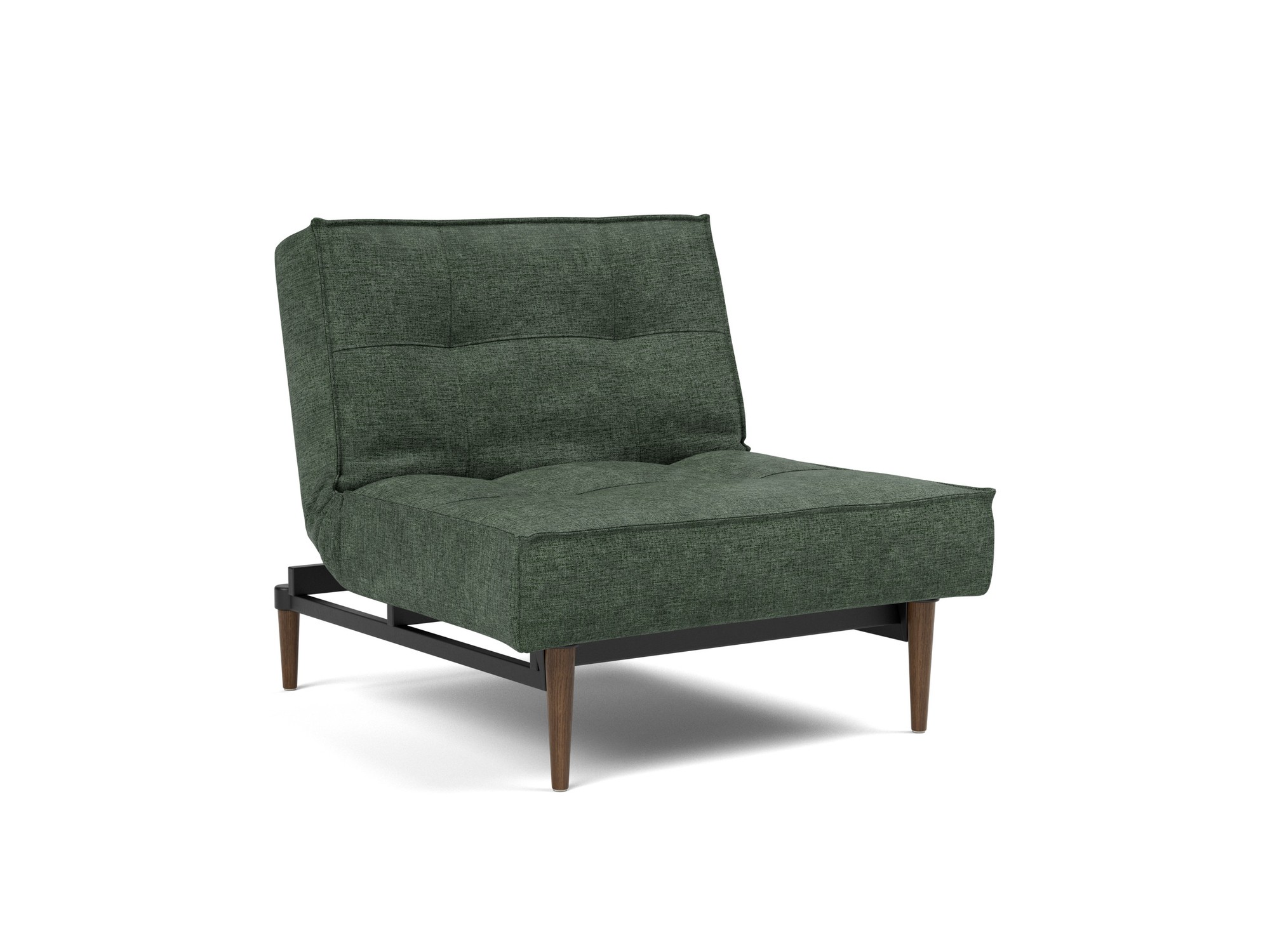 Sessel Splitback Flachgewebe Avella 281-Pine-Green Beine Styletto Eiche dunkel