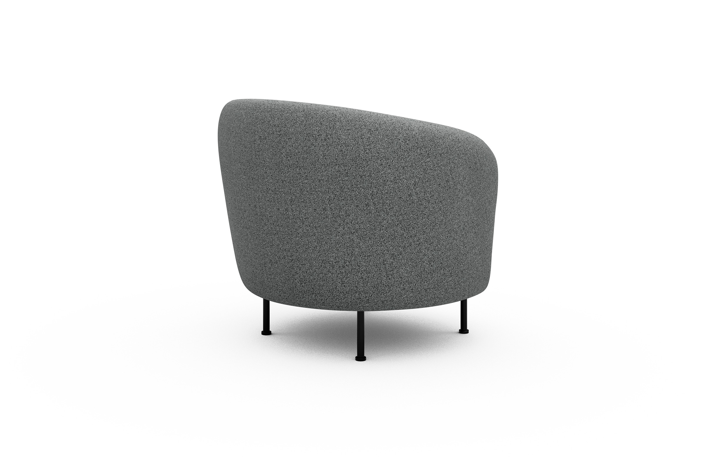 Sessel Ronda Metallbeine Schwarz Aivi-Gravet-Grey