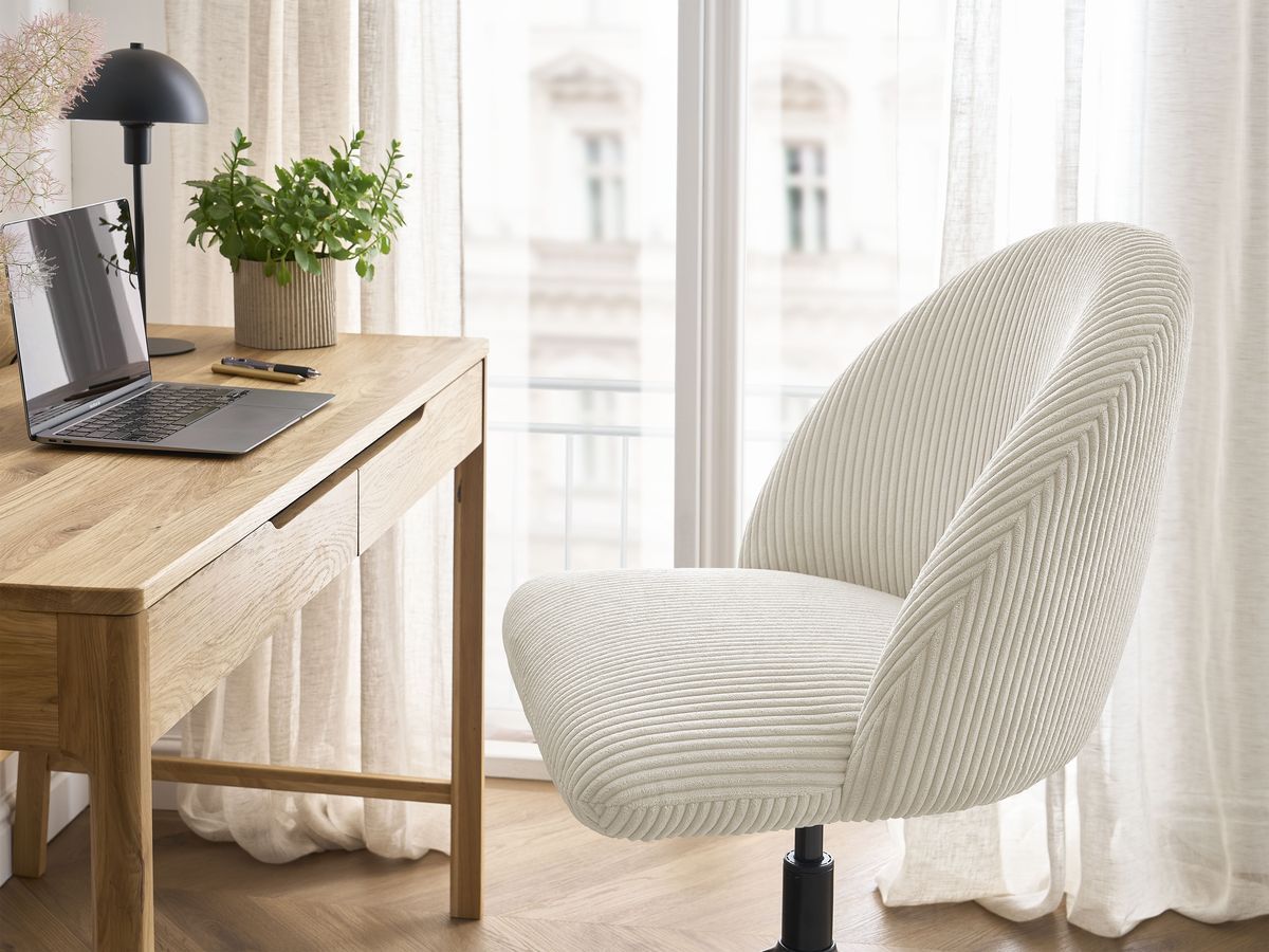 Bobochic Lalie Bürostuhl Cordsamt Beige