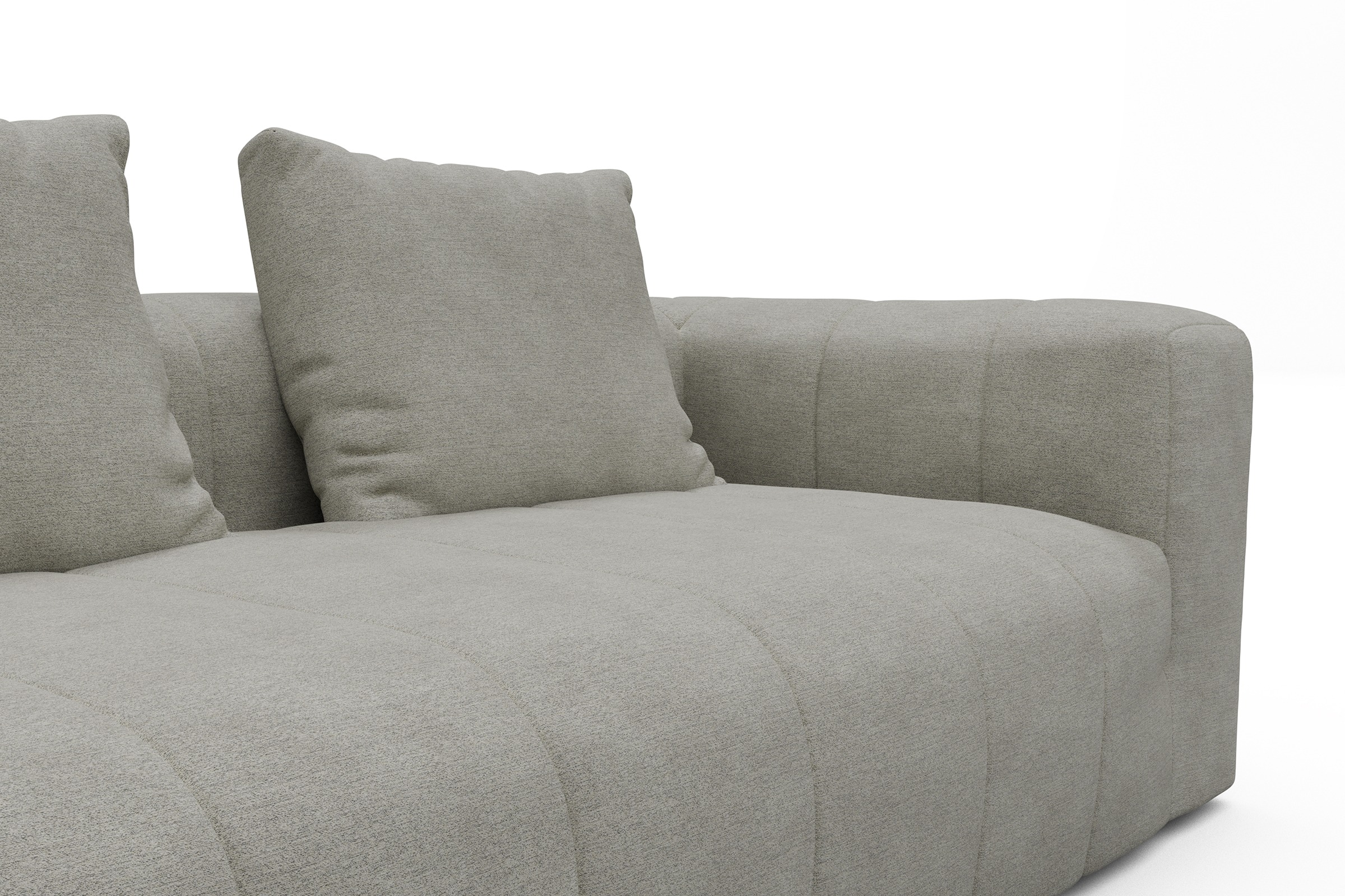 Sofa Hugo 3-Sitzer Carreno-Moon-Stone-White