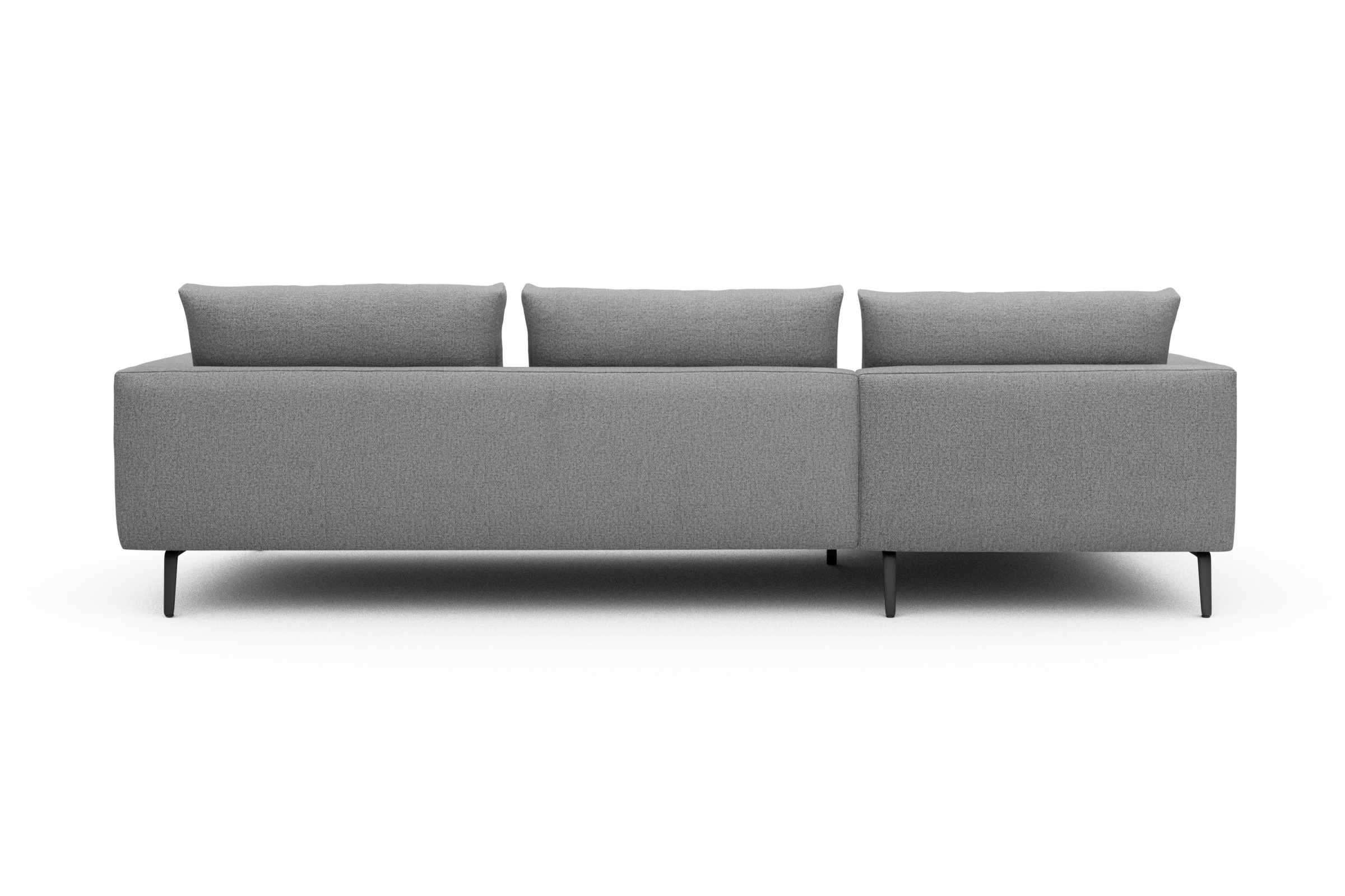 Ecksofa Karl Chaiselongue links mit 2,5-Sitzer Sama-Grey