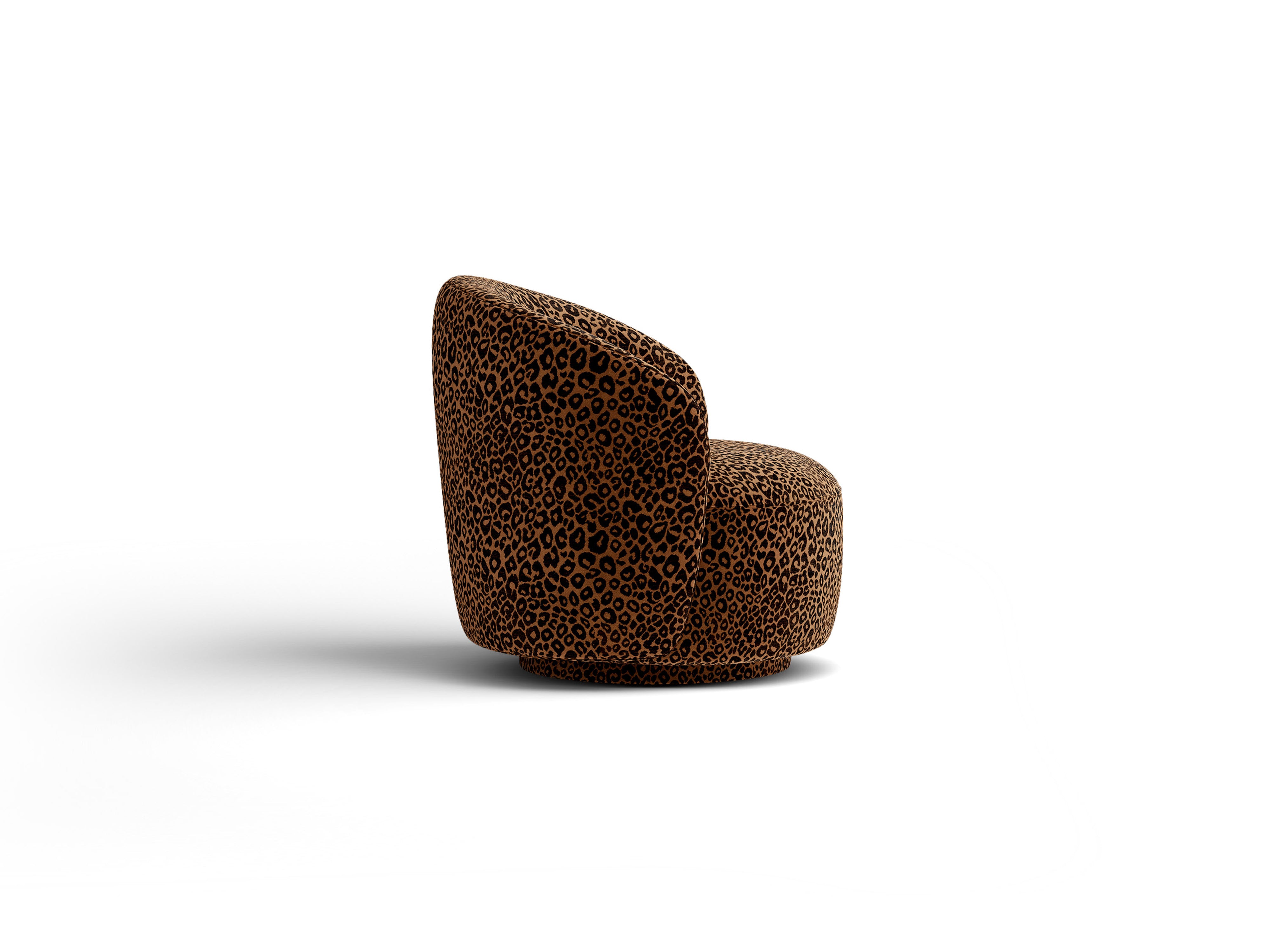 Micadoni drehbarer Sessel Letizia kleine Version Chenille Wild Honig