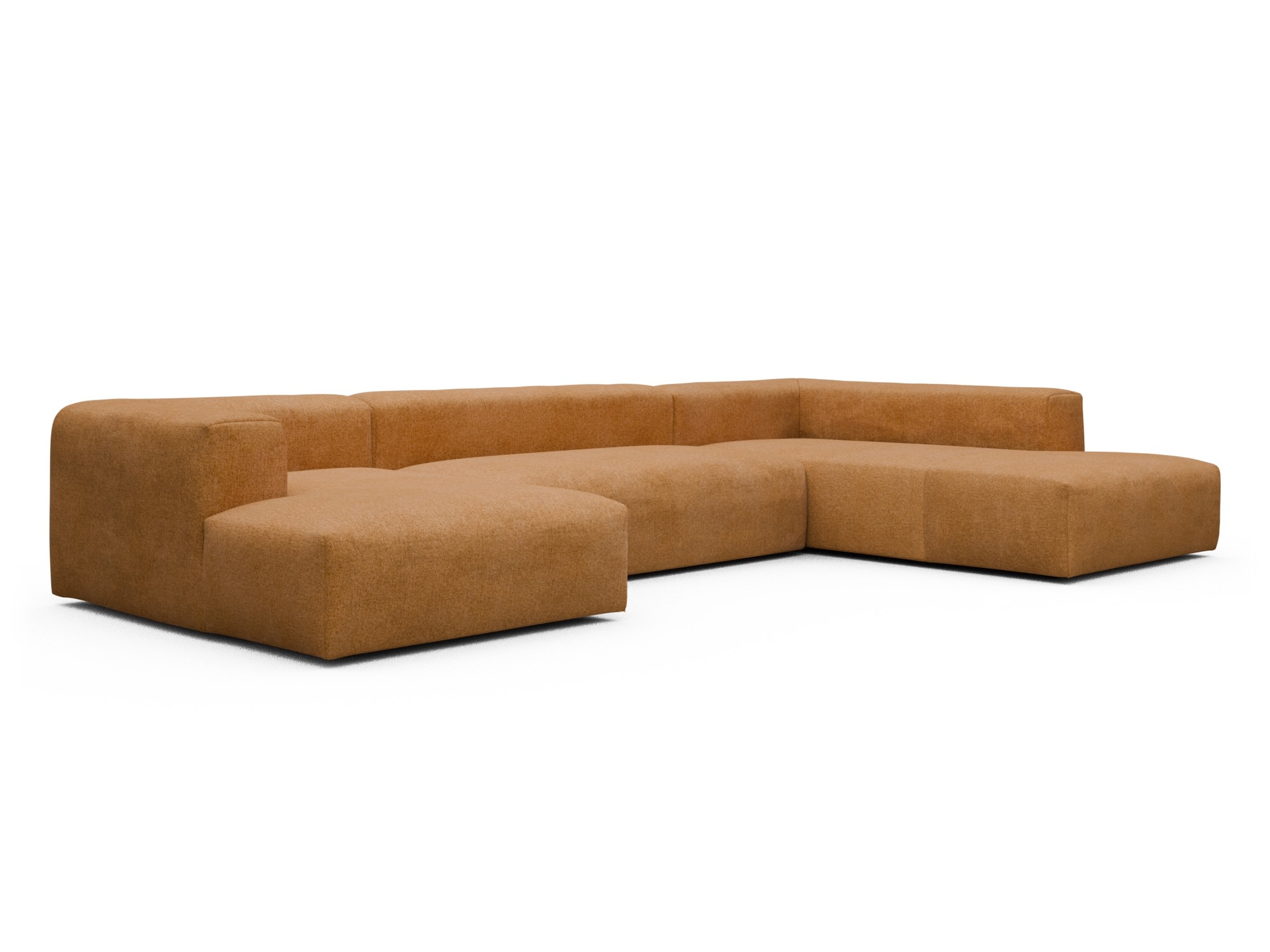 Skandi Home Wohnlandschaft Fred Relax-Ecke rechts mit 2-Sitzer und Chaiselongue links Casone-Warm-Yellow moebelfaktor