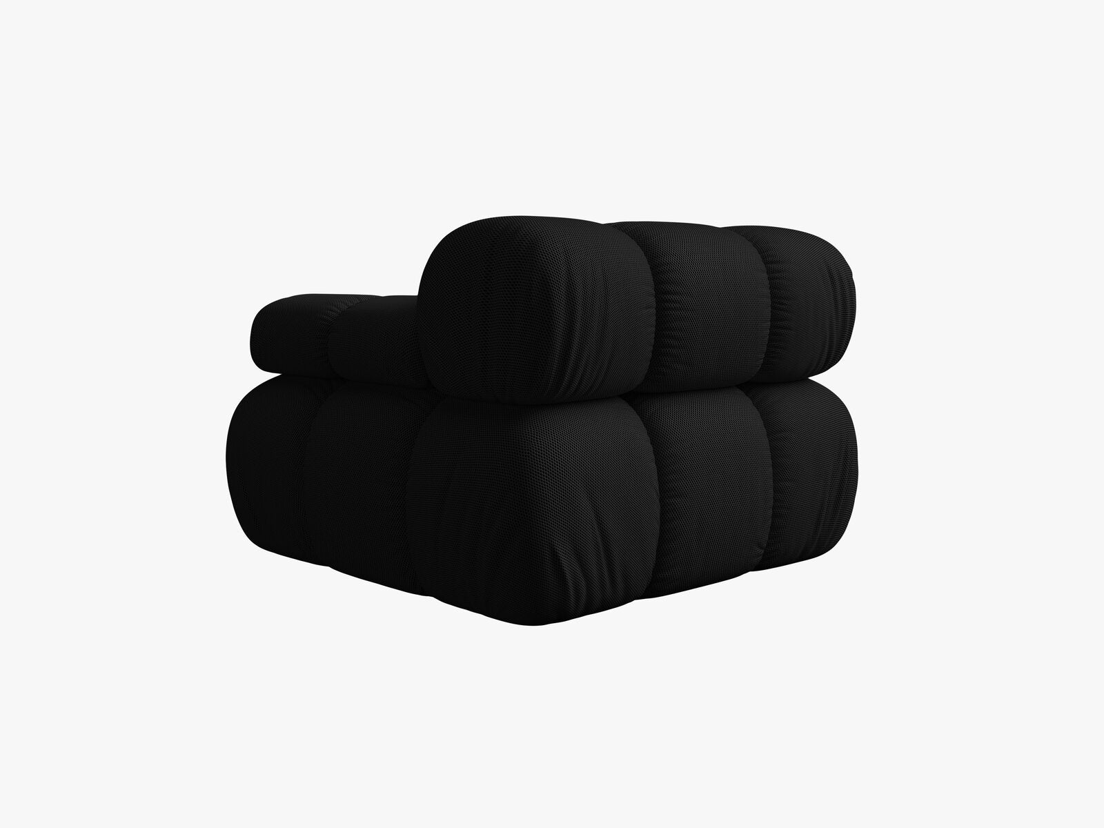 Micadoni Eckmodul Bellis Rechts 3D-Stoff Sonic Schwarz