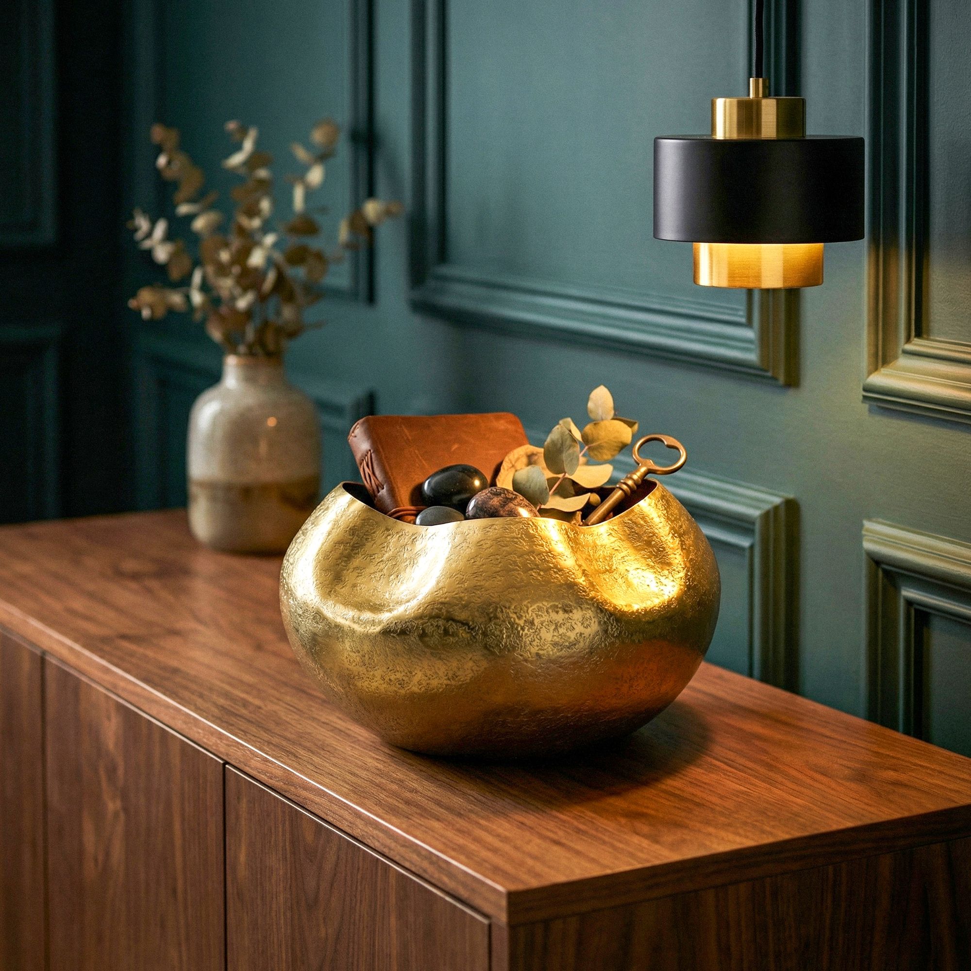 Blumentopf Skanevik Aluminium Gold Ø 30 cm