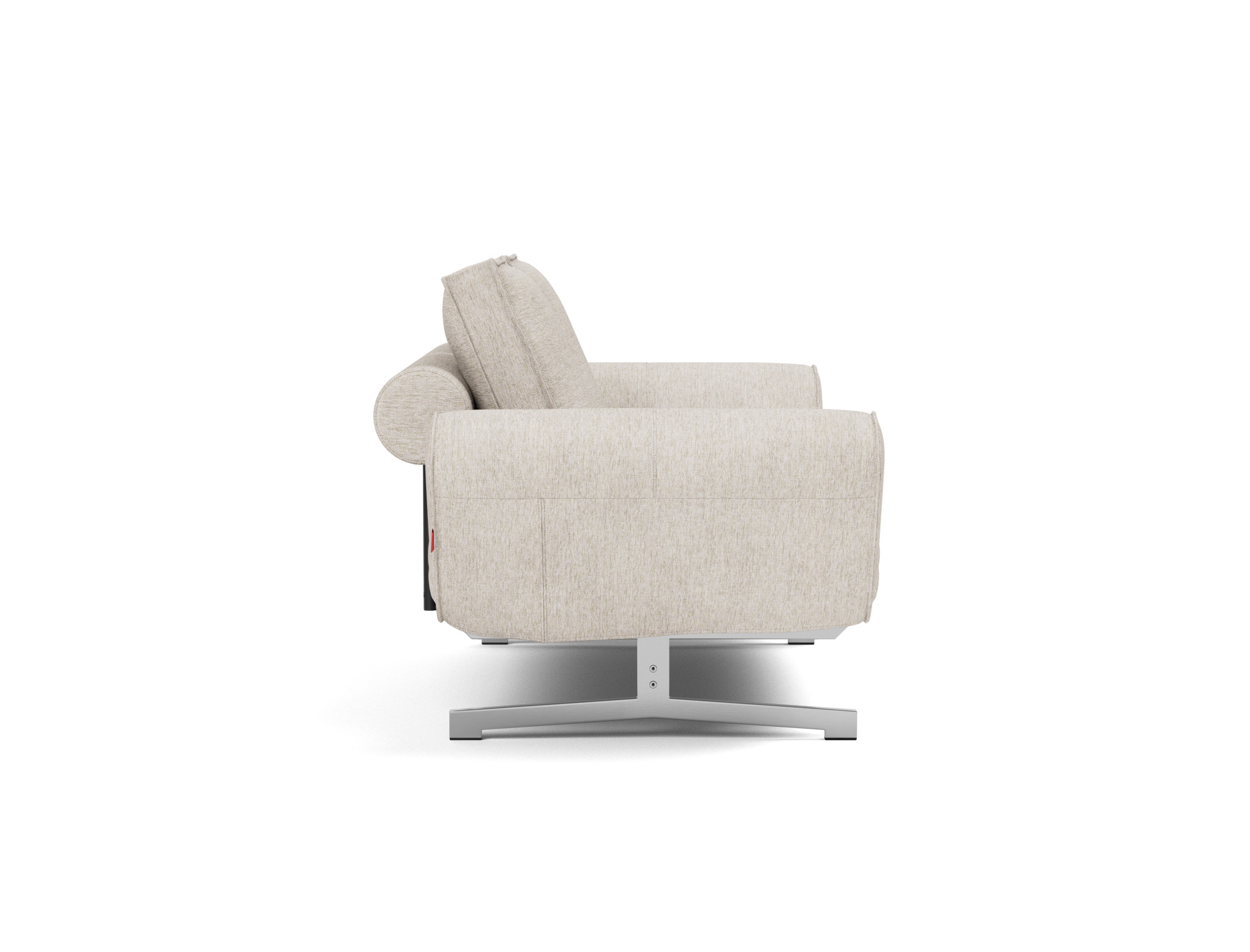 Tagesbett Ghia Chenille Yuveno 470-Natural Beine Chrom