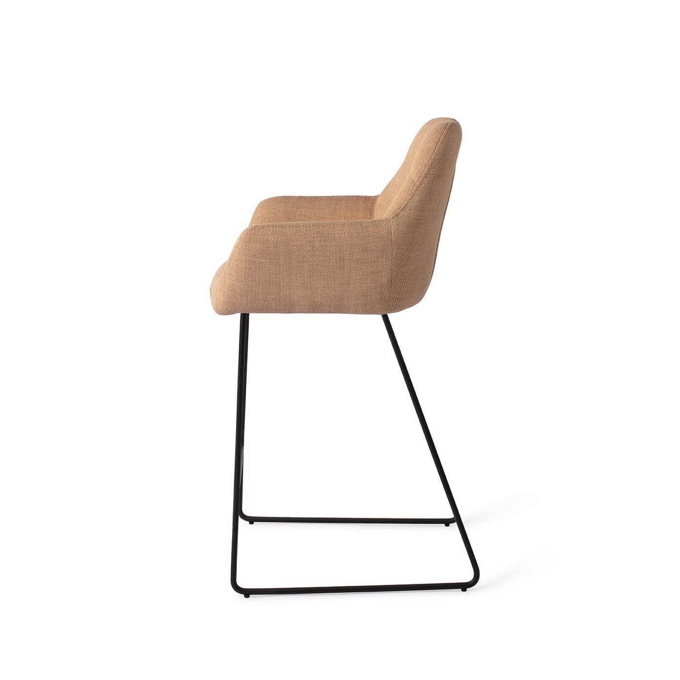 Jesper Home Barhocker Noto Toasted-Toffee Slide Schwarz Barhöhe (75cm)