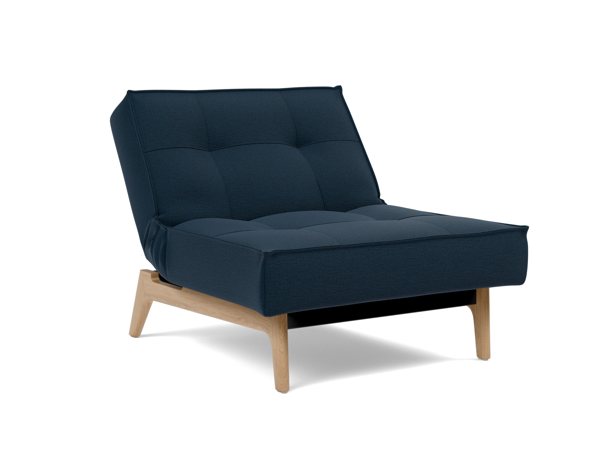 Sessel Splitback Flachgewebe Mixed Dance 528-Blue Beine Eiche