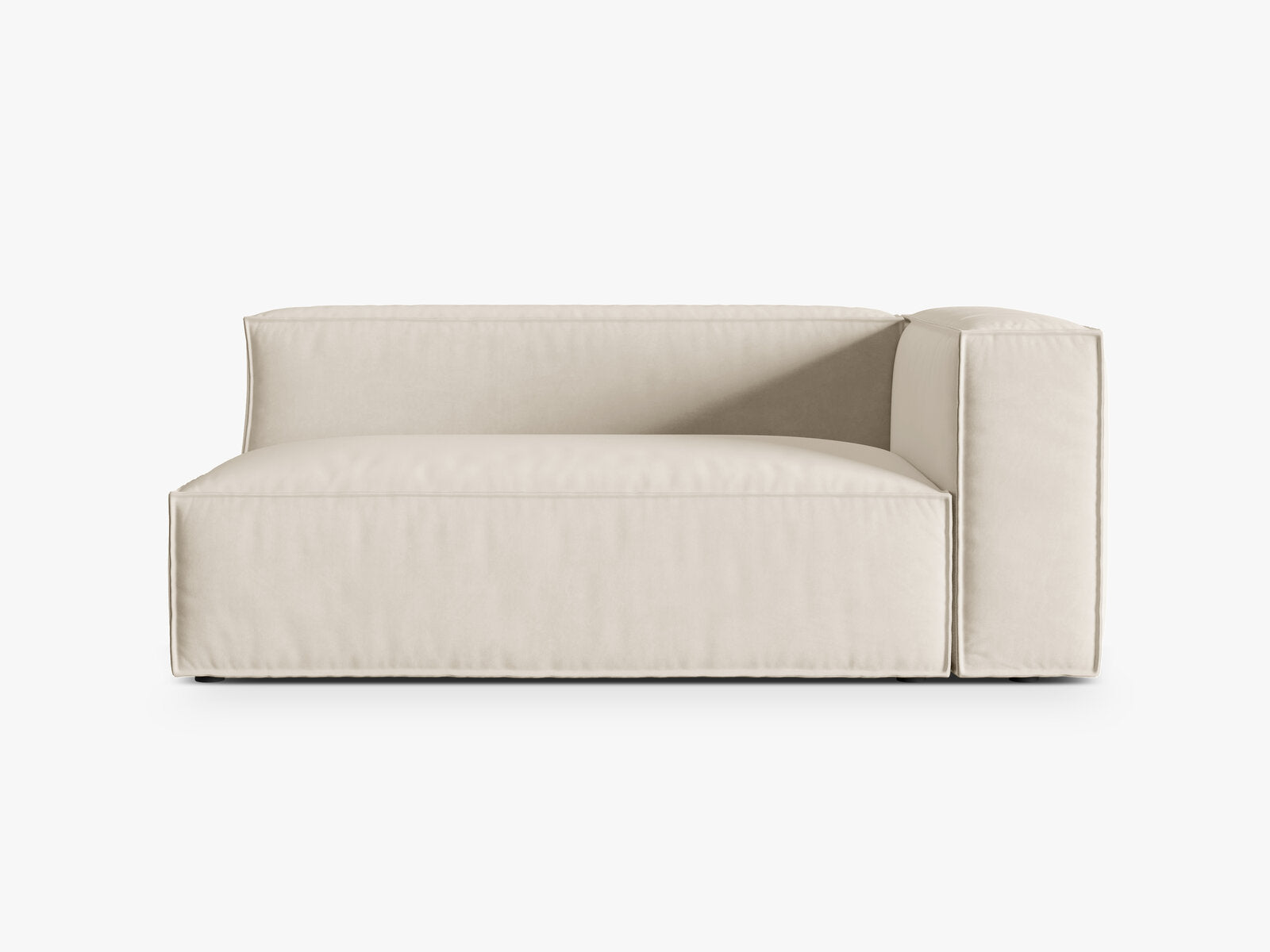 Micadoni Modul Nuria Groß 3-Sitzer Samt Paris Beige Rechts