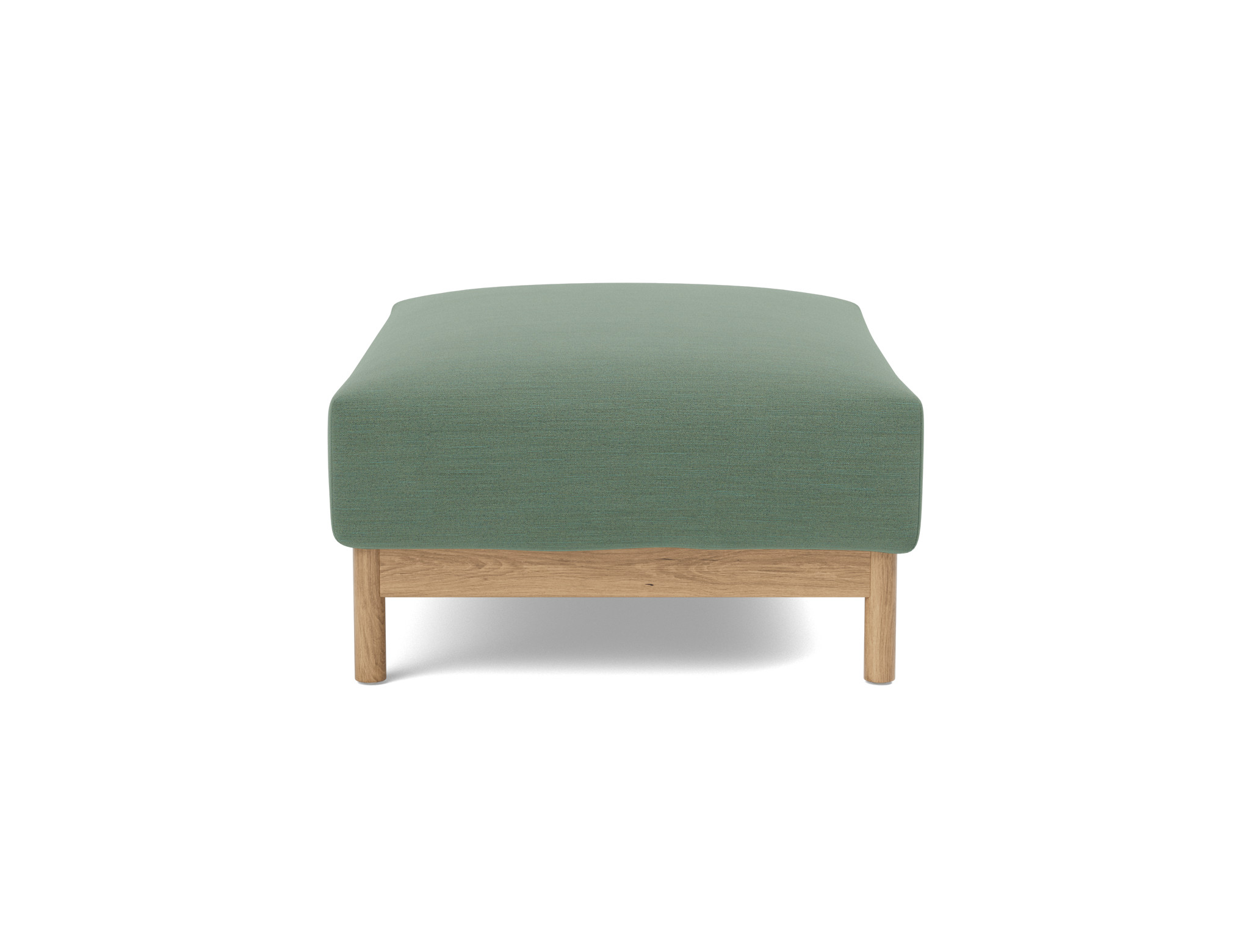 Hocker Malloy Flachgewebe Elegance 518-Green Beine Eiche