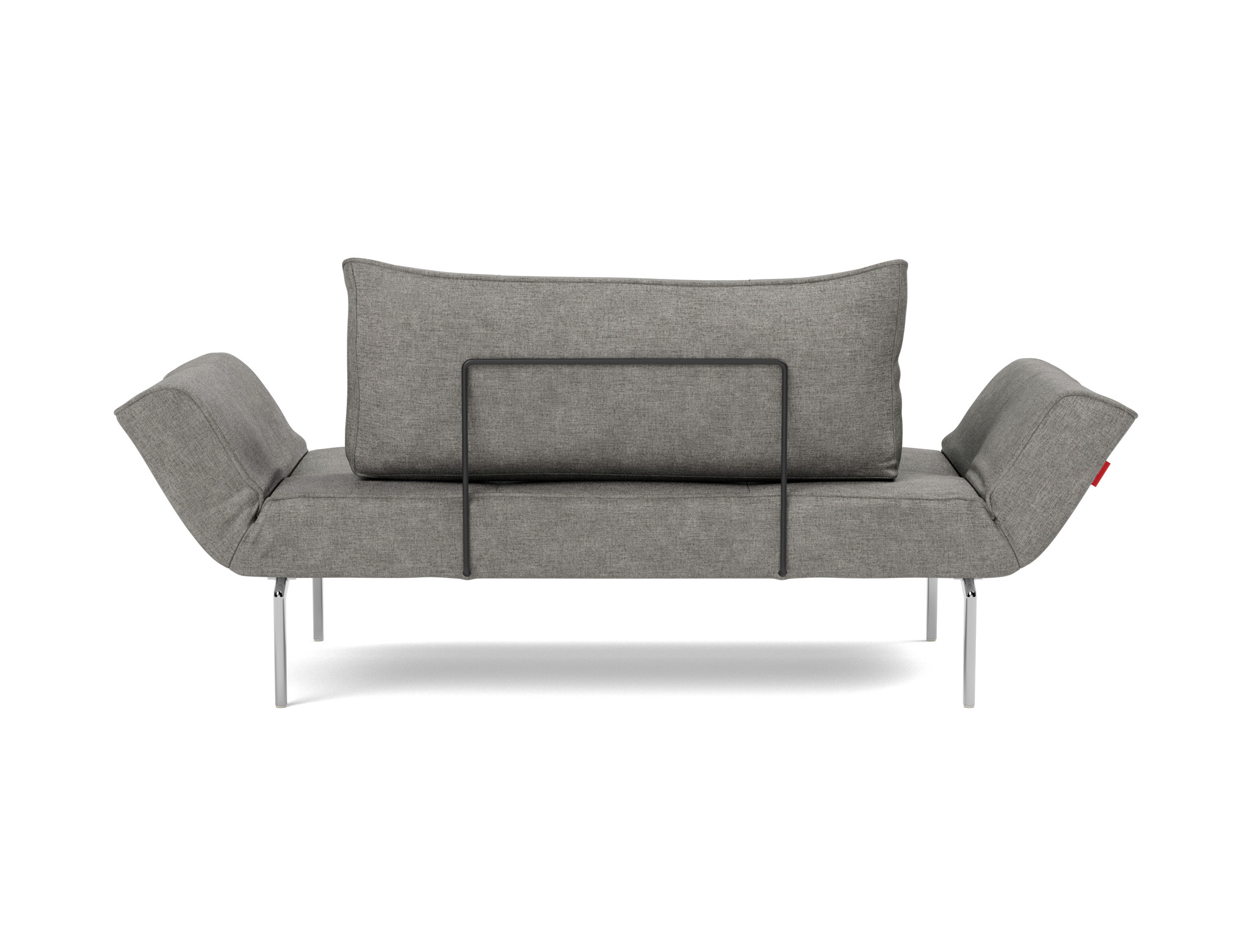 Tagesbett Zeal Flachgewebe Avella 282-Warm-Grey Beine Straw Aluminium