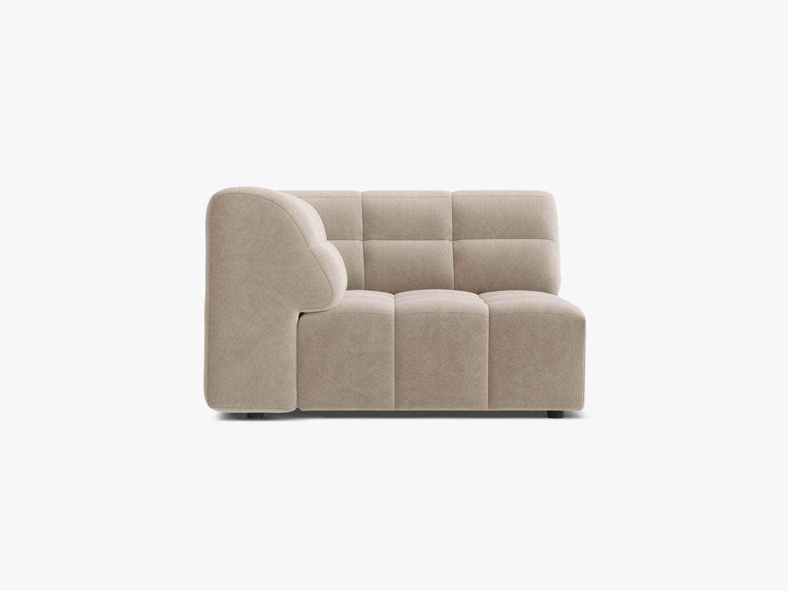 Micadoni Jennifer Eckmodul Samt Bluvel Dunkelbeige