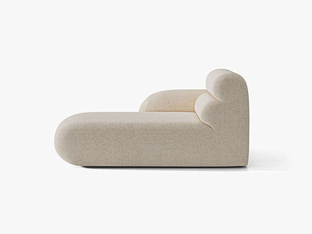 Micadoni Neo Chaiselongue Links Chenille SILENCIO Helles Beige