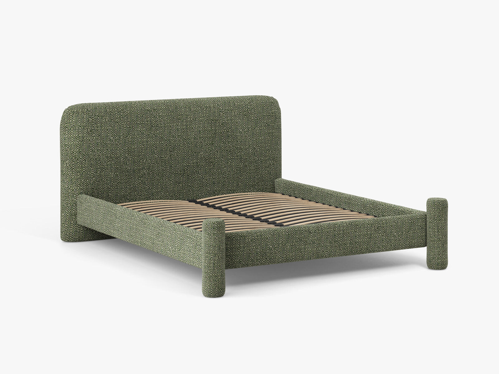 Micadoni Vera Bett mit Kopfteil Chenille Silencio Grün 180x200