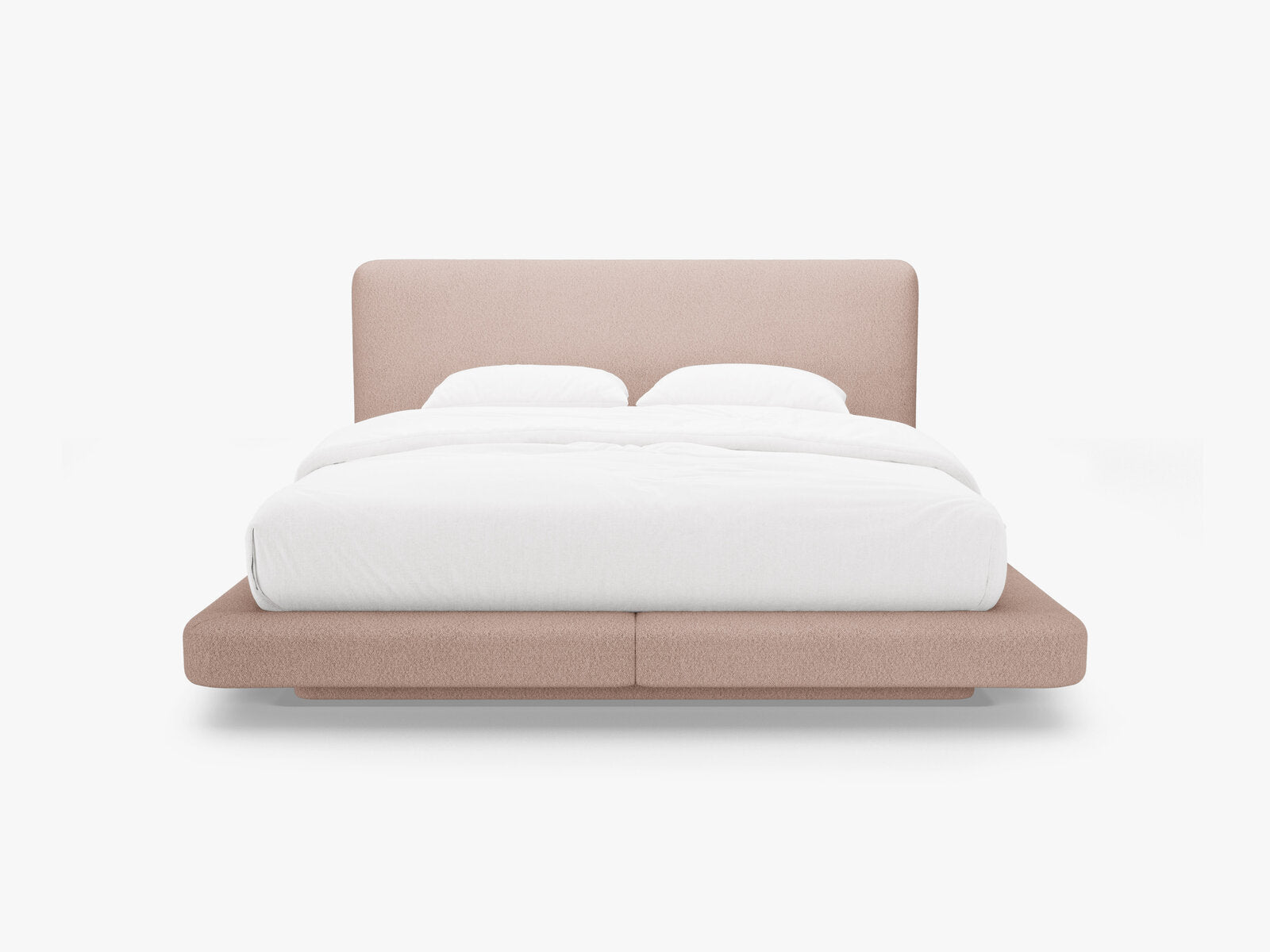 Micadoni Polsterbett mit Kopfteil Linea Boucle Baloo Puderrosa 200x200