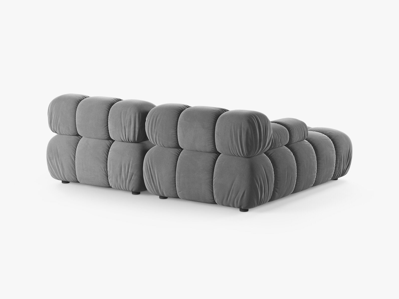 Micadoni Modulares Ecksofa Bellis 3-Sitzer Links Samt Venus Hellgrau